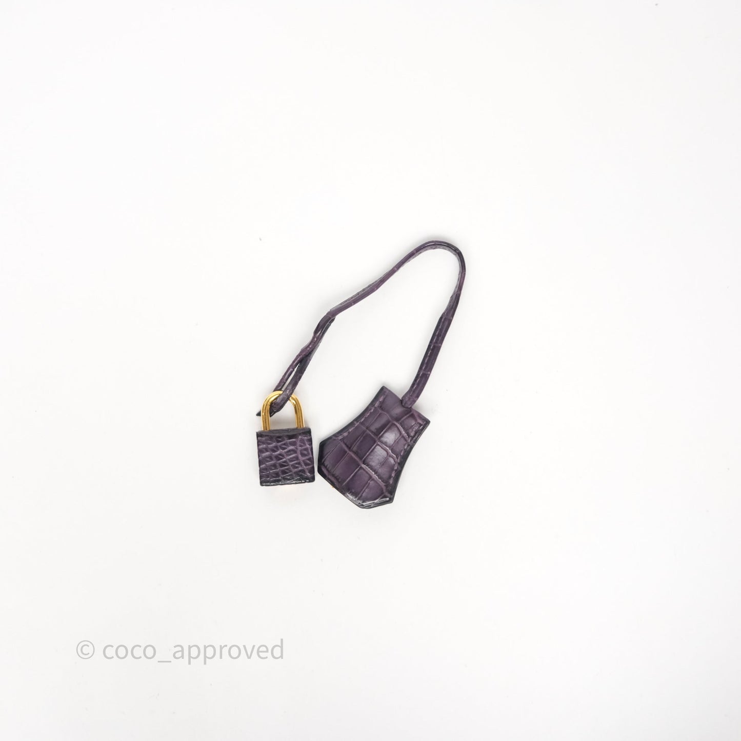 Hermès Kelly 28 Purple Crocodile Gold Hardware