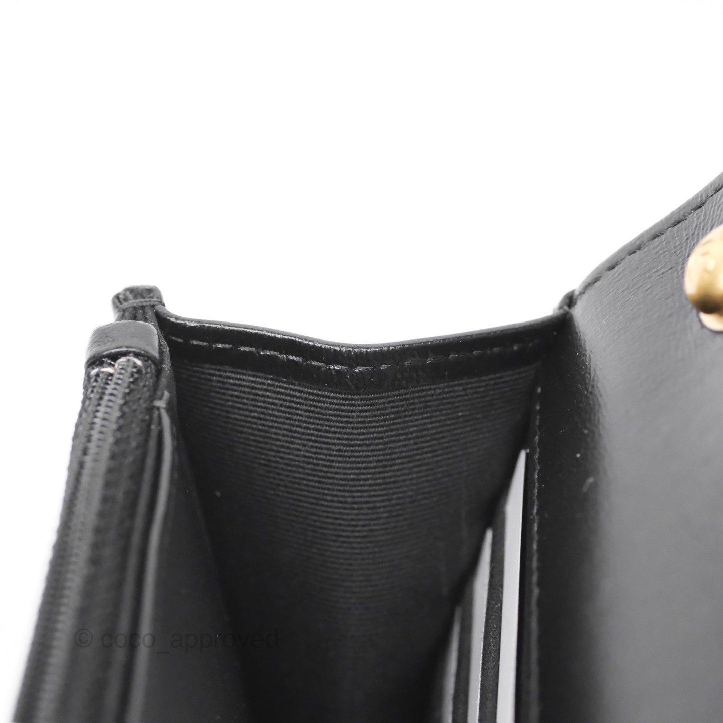 Chanel All Slide Wallet on Chain WOC Adjustable Chain Quilted Black Lambskin 22K