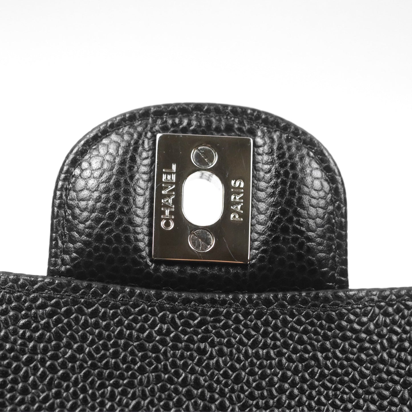 Chanel Small Classic Quilted Flap Black Caviar Silver Hardware