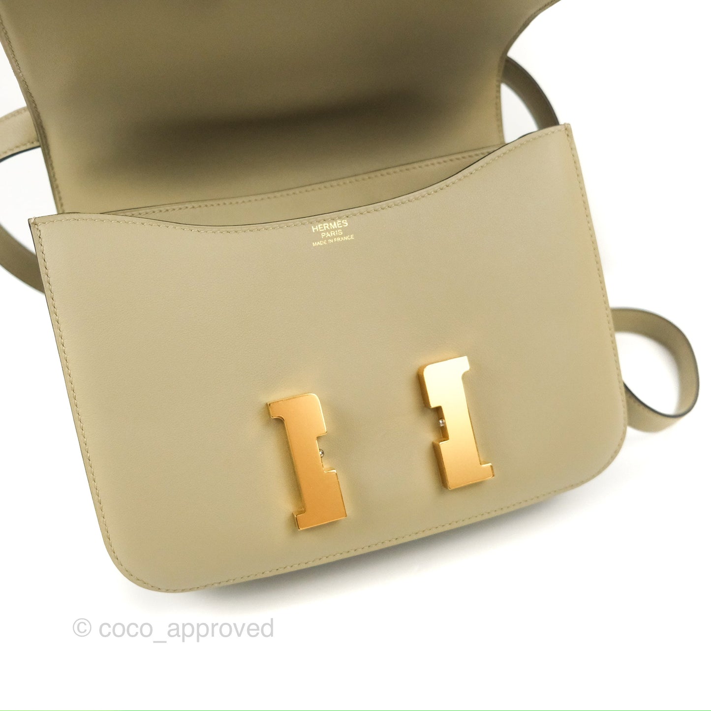 Hermès Constance 24 Sauge Swift Gold Hardware