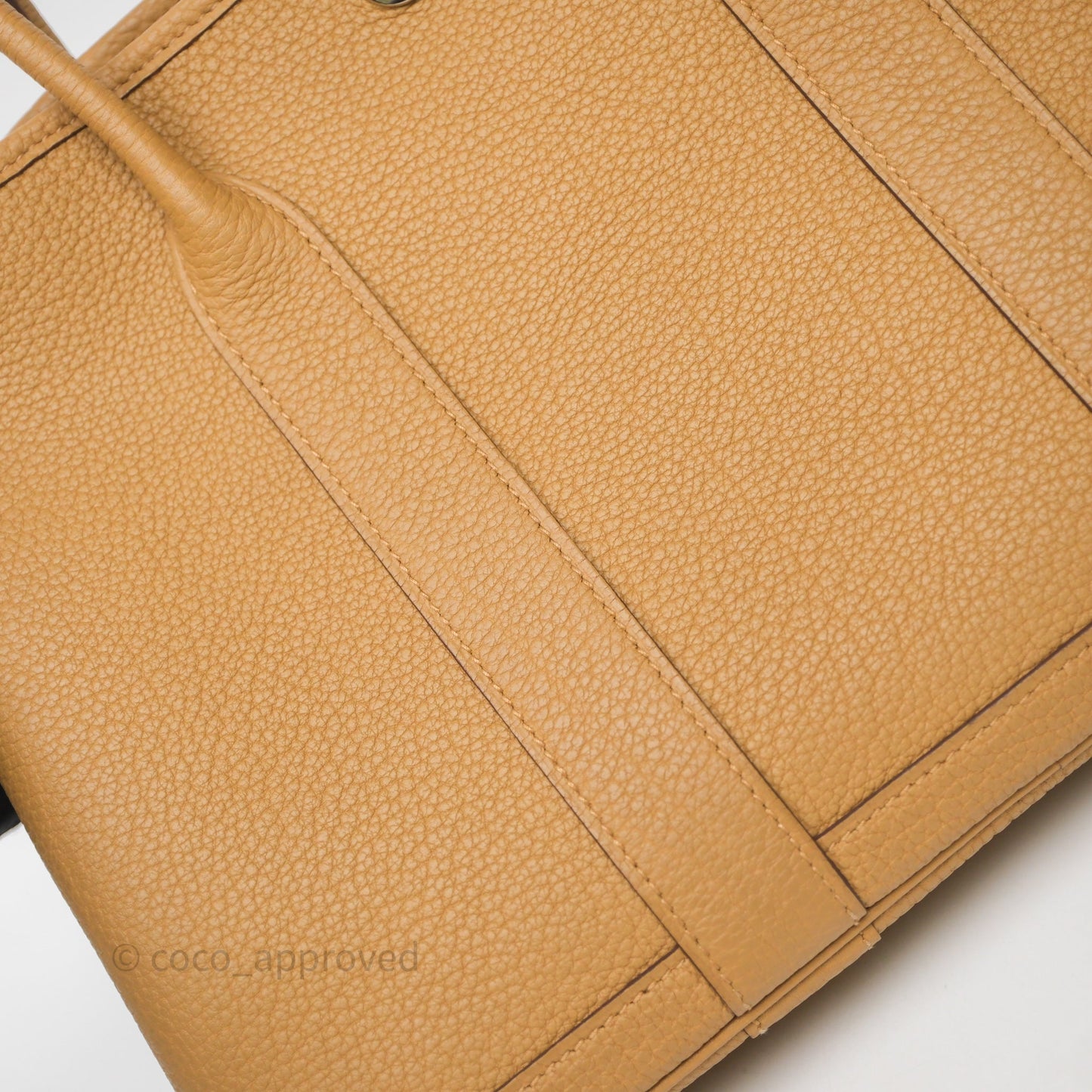 Hermès Garden Party 30 Biscuit 4B Veau Negonda Palladium Hardware