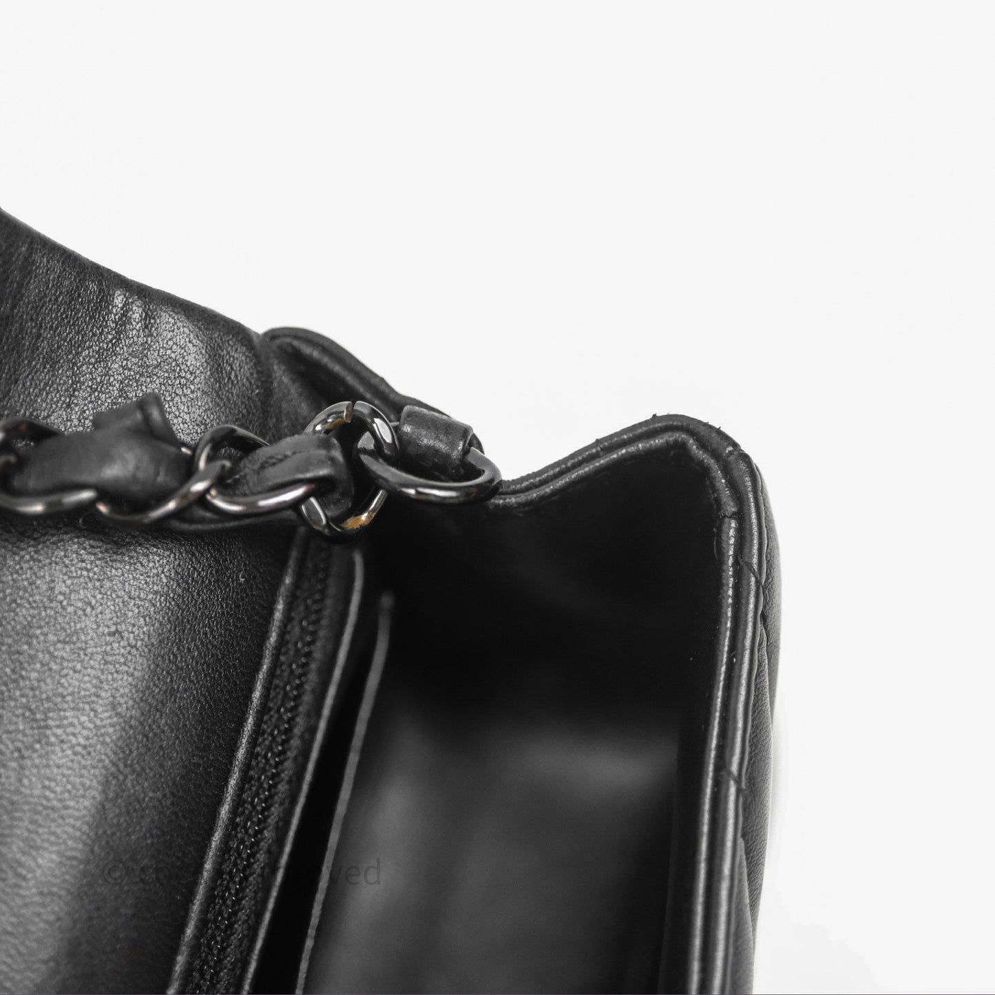 Chanel Quilted Mini Rectangular Chevron Black Lambskin So Black Hardware
