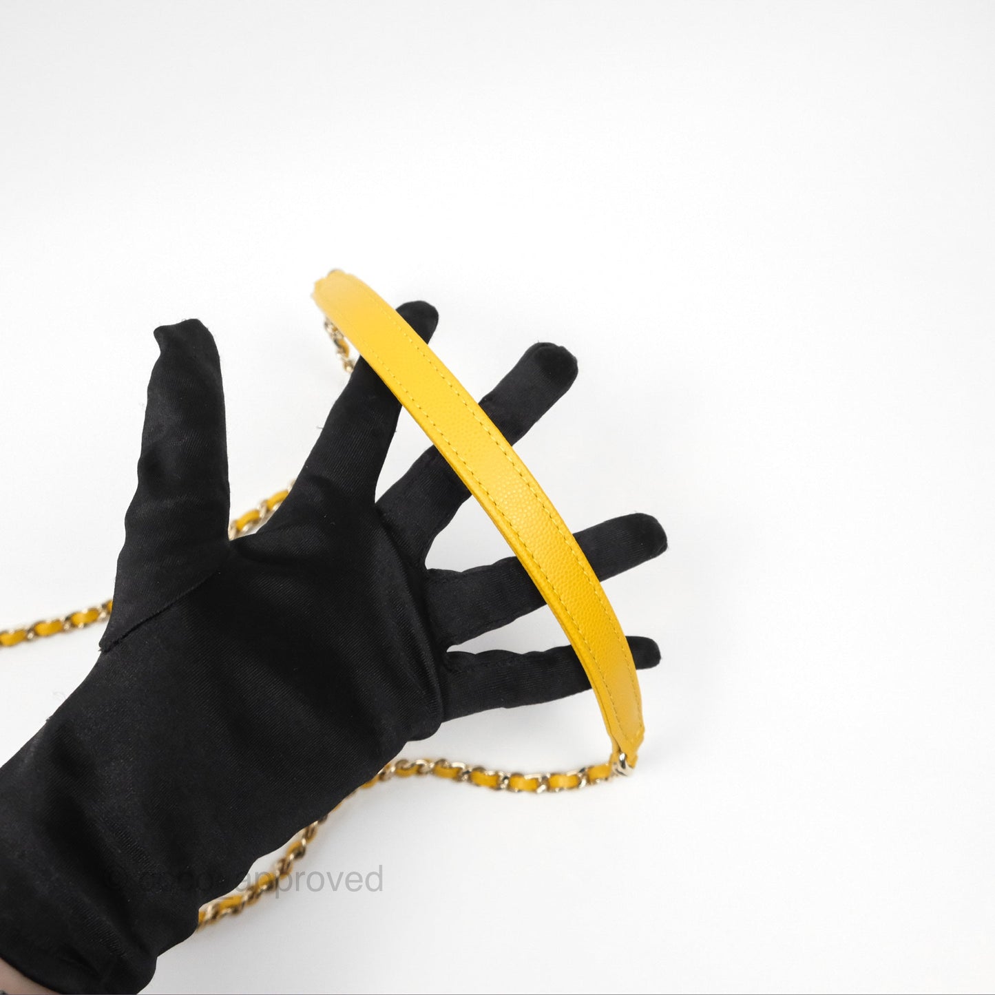 Chanel Small Coco Handle Mustard Yellow Caviar Gold Hardware