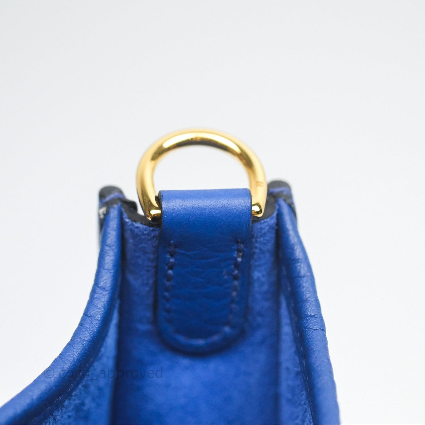 Hermès Mini Evelyne 16 Bleu Royal O8 Clemence Gold Hardware