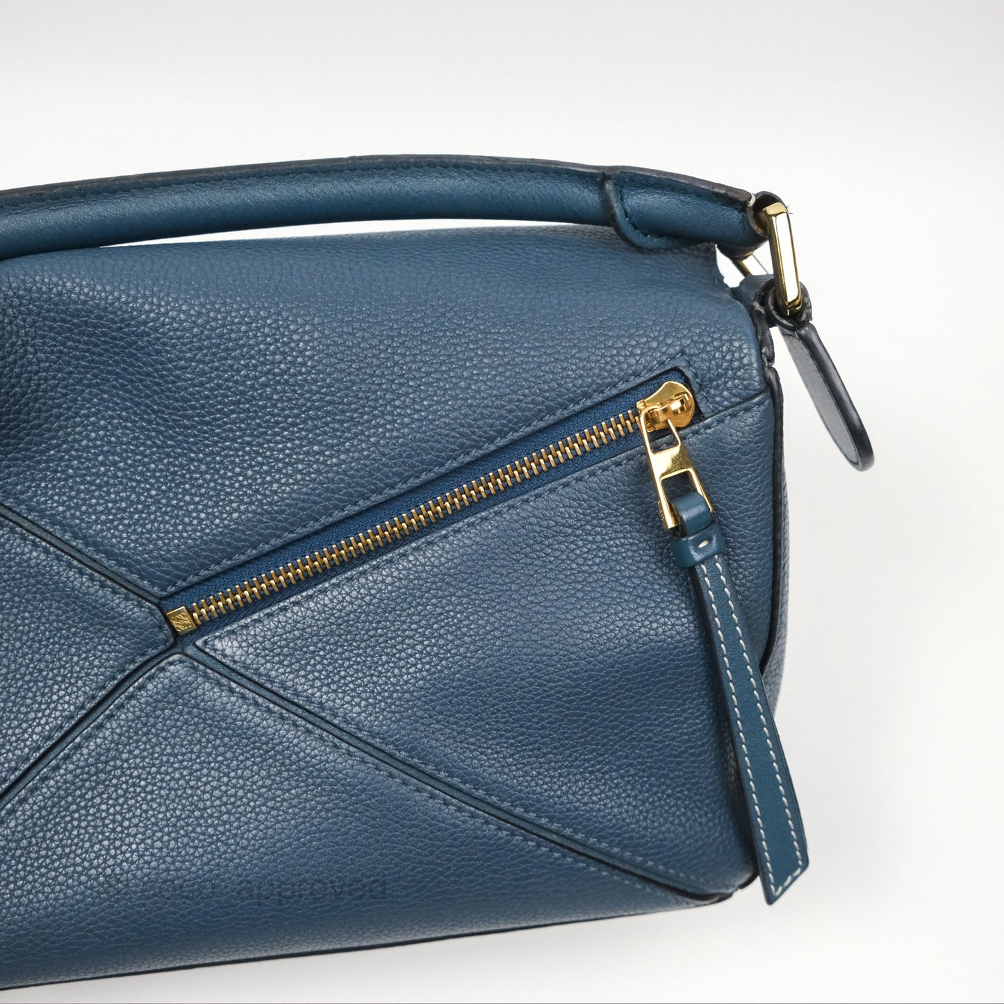Loewe Small Puzzle Bag Navy Grained Calfskin