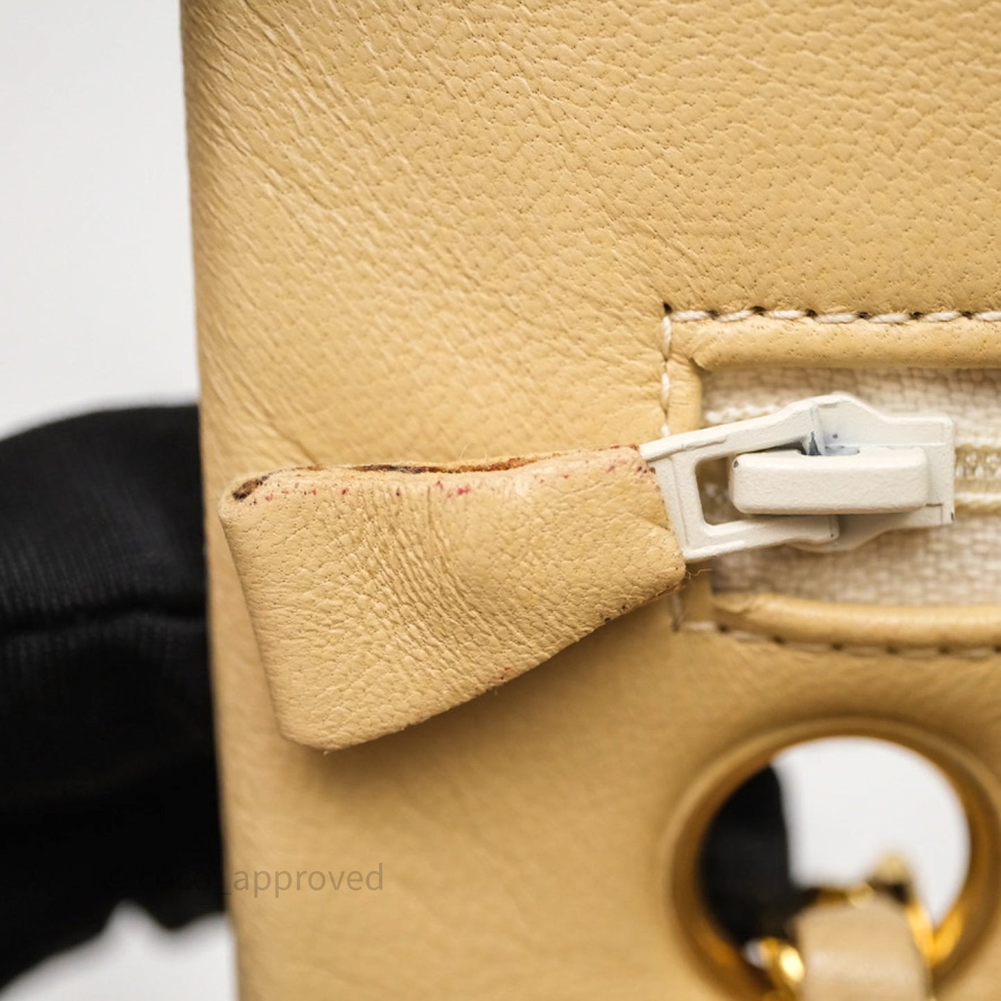Chanel Vintage Small Classic Flap Beige Lambskin 24K Gold Hardware