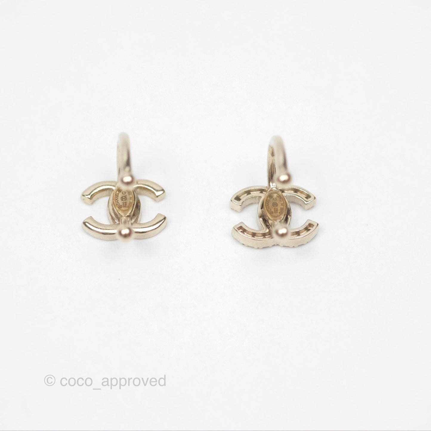 Chanel Crystal CC Ear Cuff Gold Tone 22C