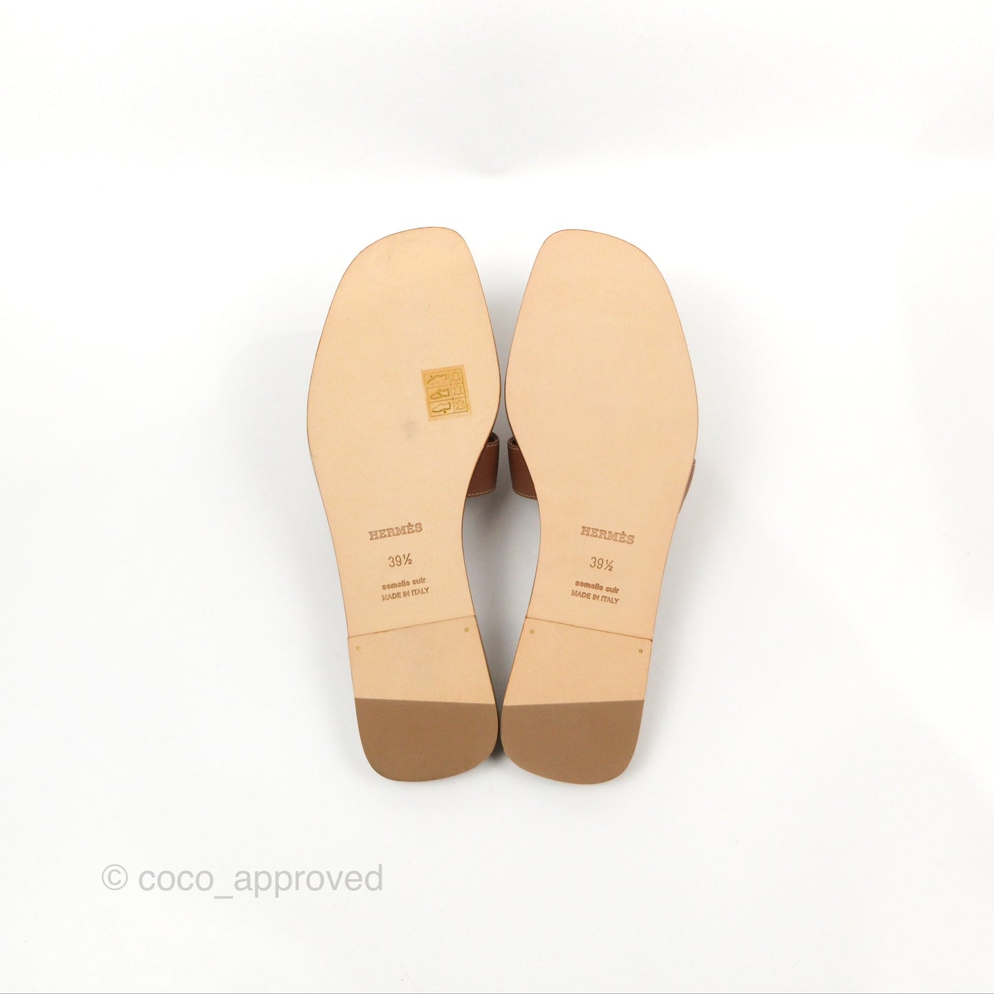 Hermès Oran Sandals in Gold Size 39.5