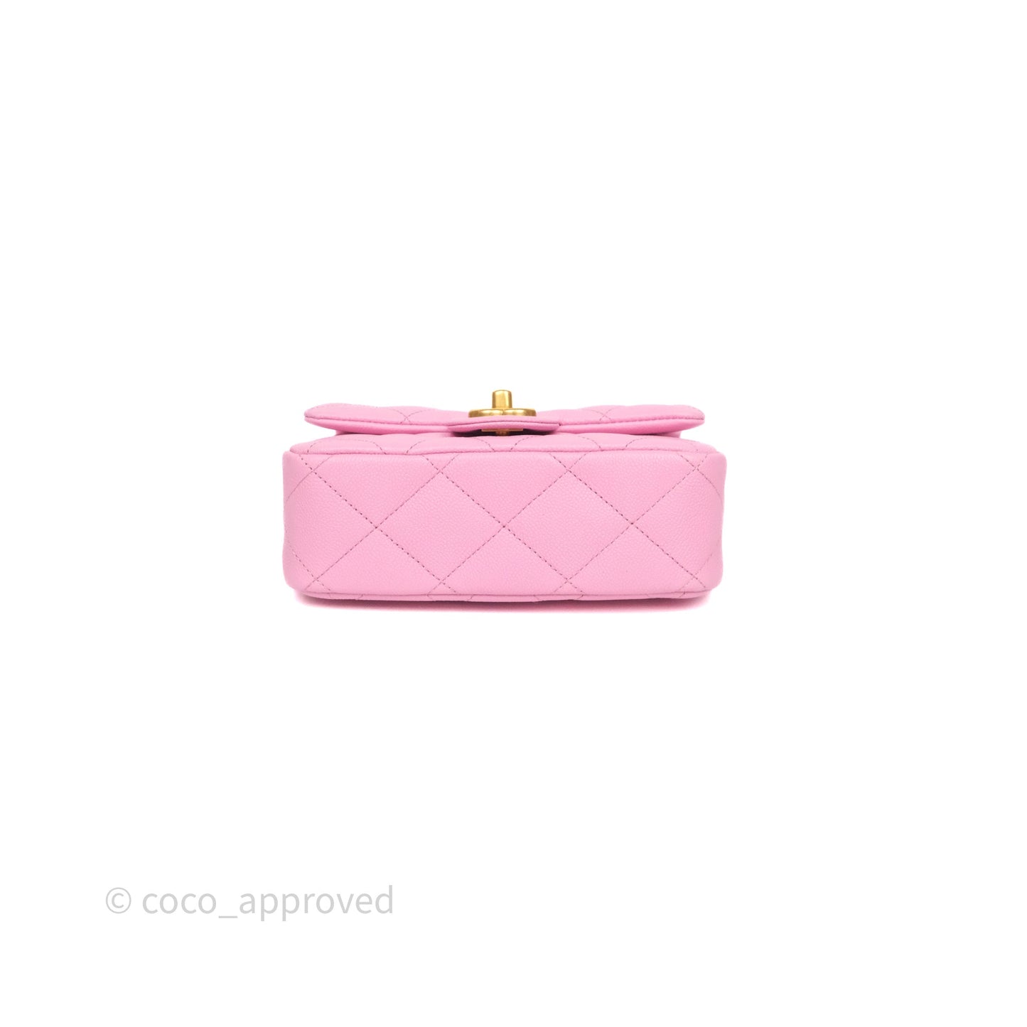 Chanel Heart Crush Mini Flap Bag Pink Caviar Aged Gold Hardware