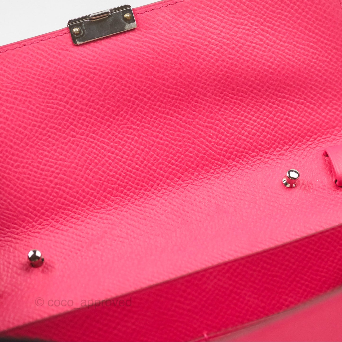 Hermès Clic 16 Wallet On Chain Rose Extreme Epsom Palladium Hardware