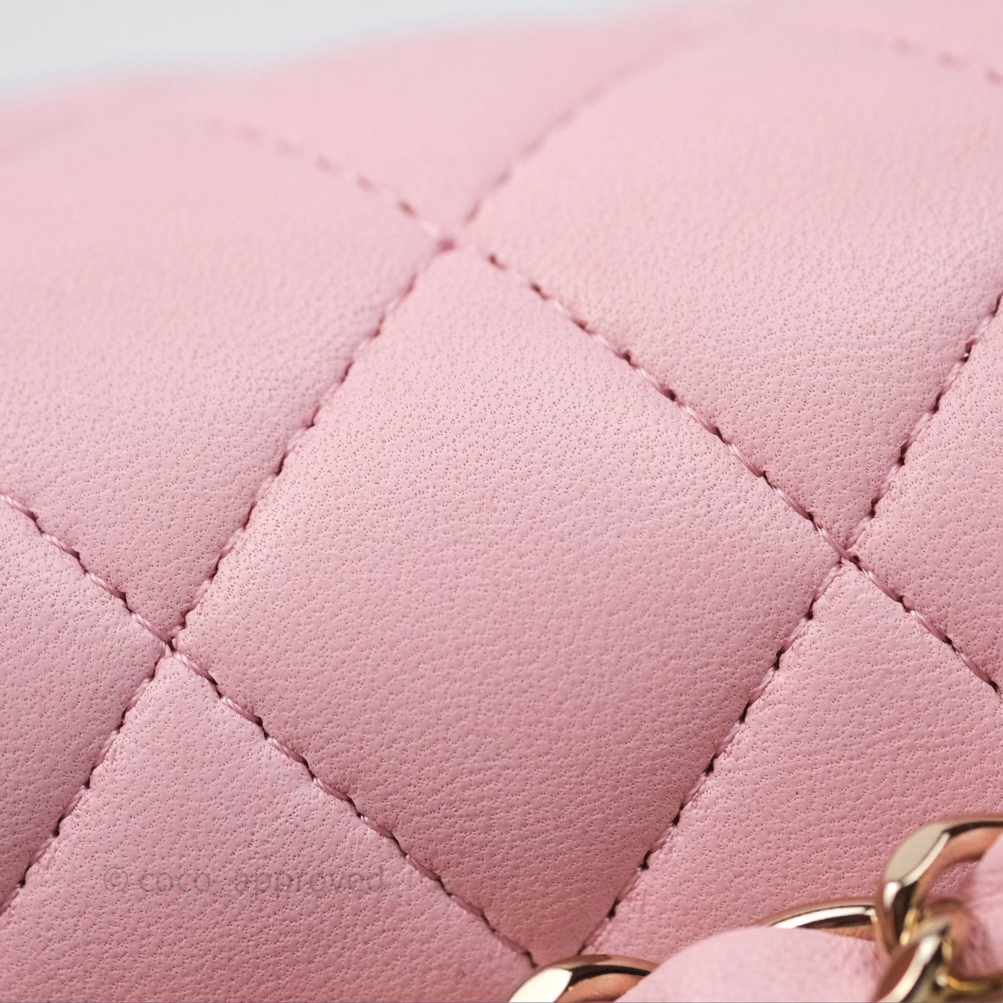 Chanel Classic M/L Medium Flap Quilted Pink Lambskin Gold Hardware