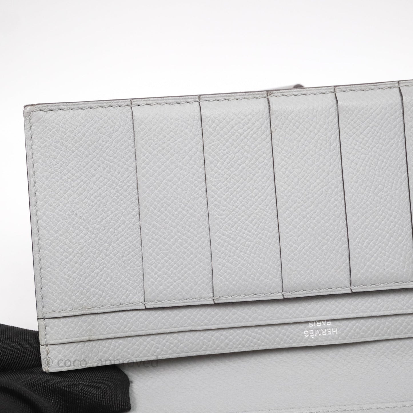 Hermès Bearn Long Wallet Gris Epsom Palladium Hardware