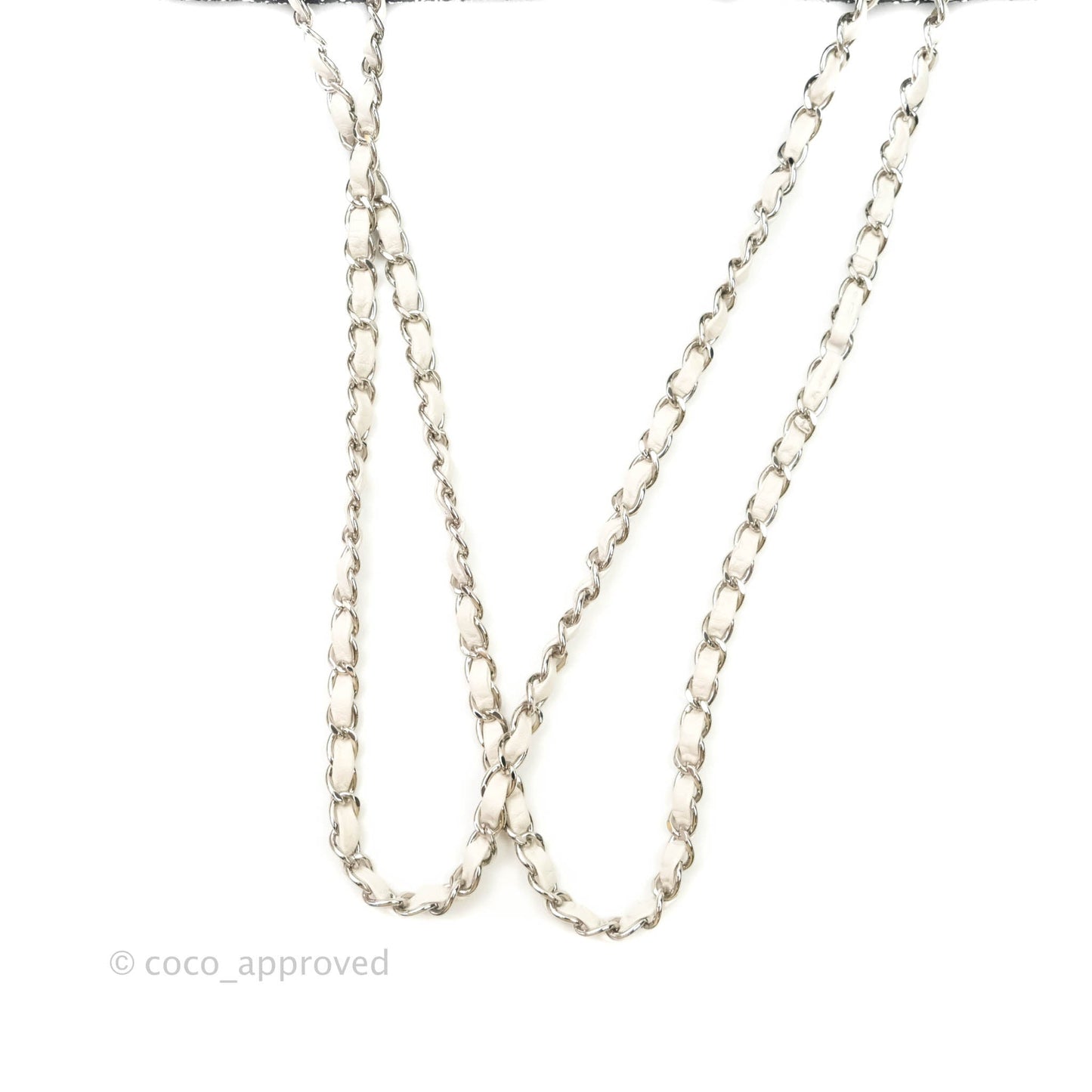 Chanel Classic Single Flap Bag Black/White Tweed Silver Hardware
