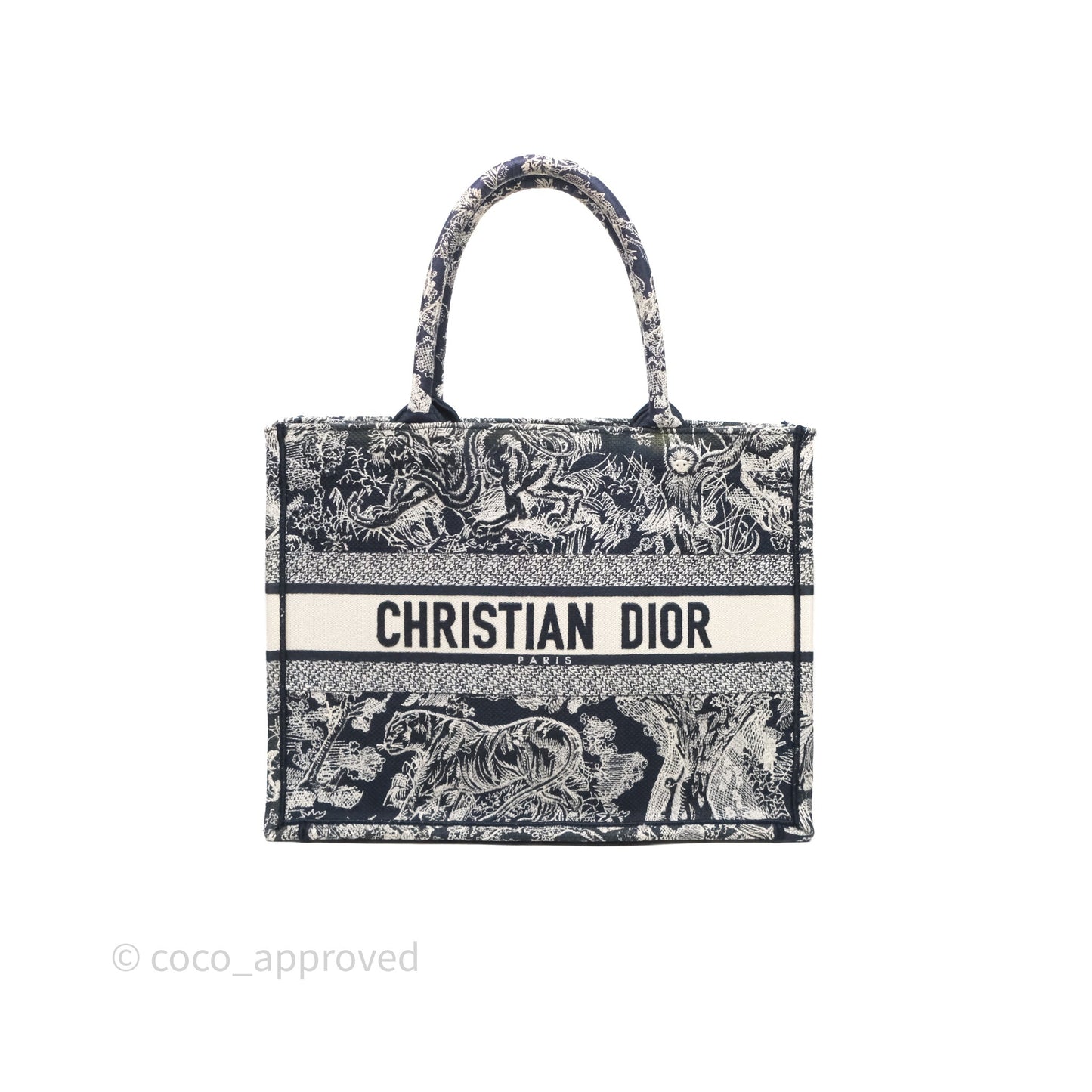 Christian Dior Toile De Jouy Medium Book Tote Canvas