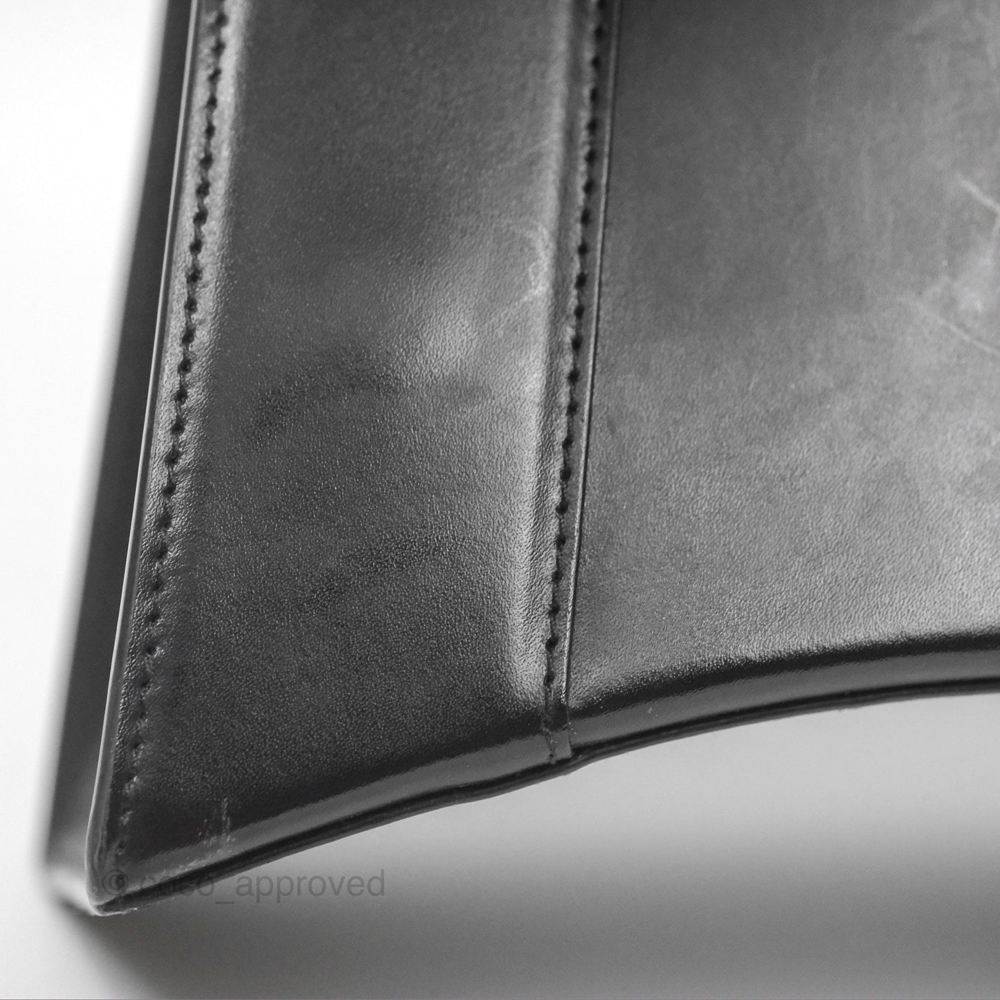 Balenciaga Small Hourglass Top Handle Bag Black Box Calfskin