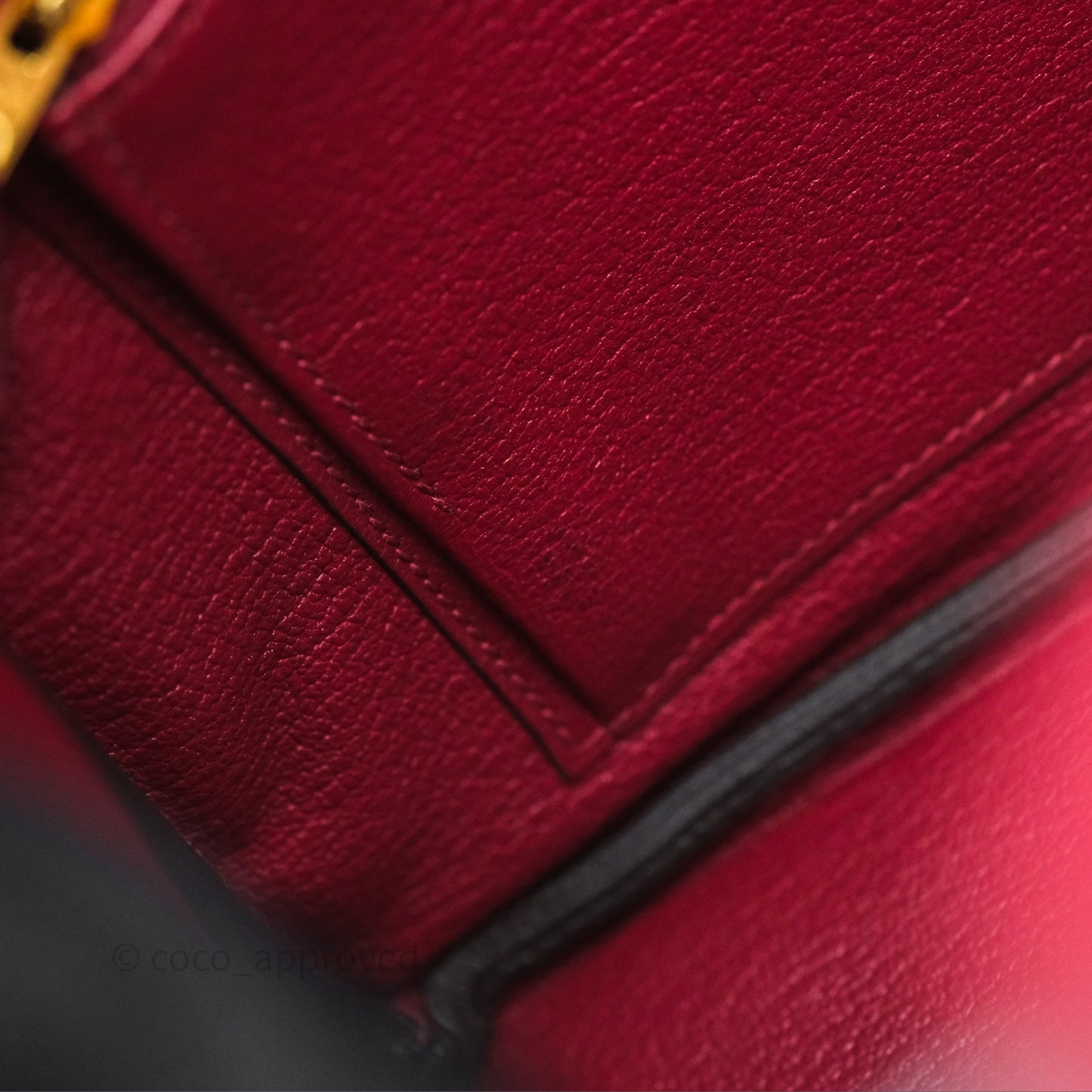 Hermès Birkin 25 Retourne Rouge Grenat Togo Gold Hardware