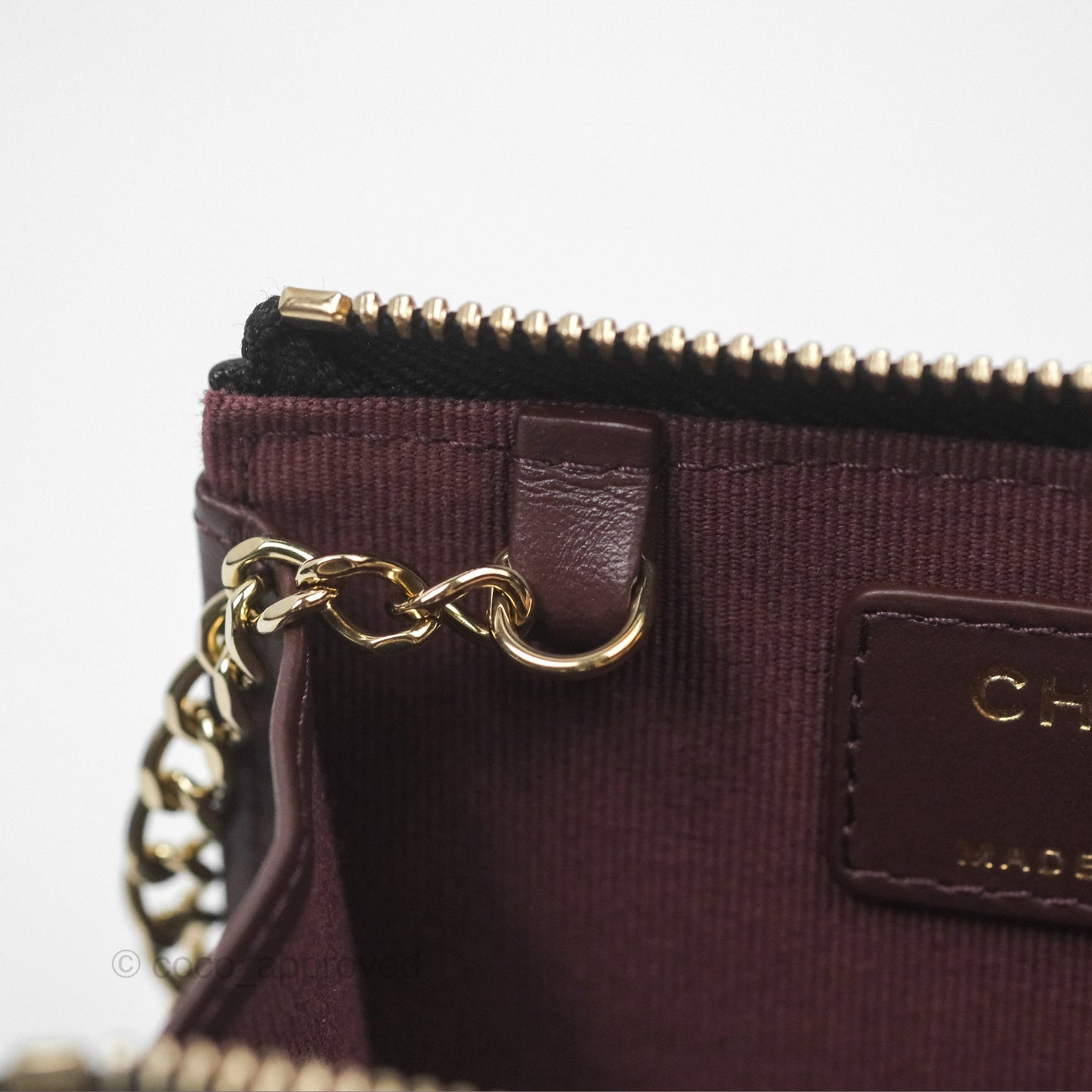 Chanel Classic Quilted Key holder Black Caviar Gold Hardware
