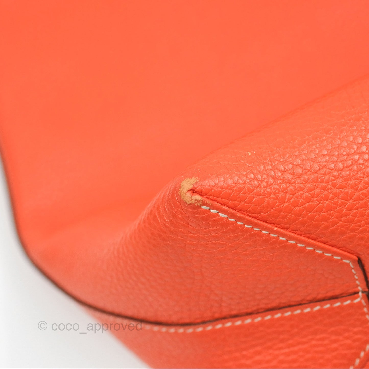 Hermès Double Sens Tote 36 Rouge Casaque Orange Crevette Clemence