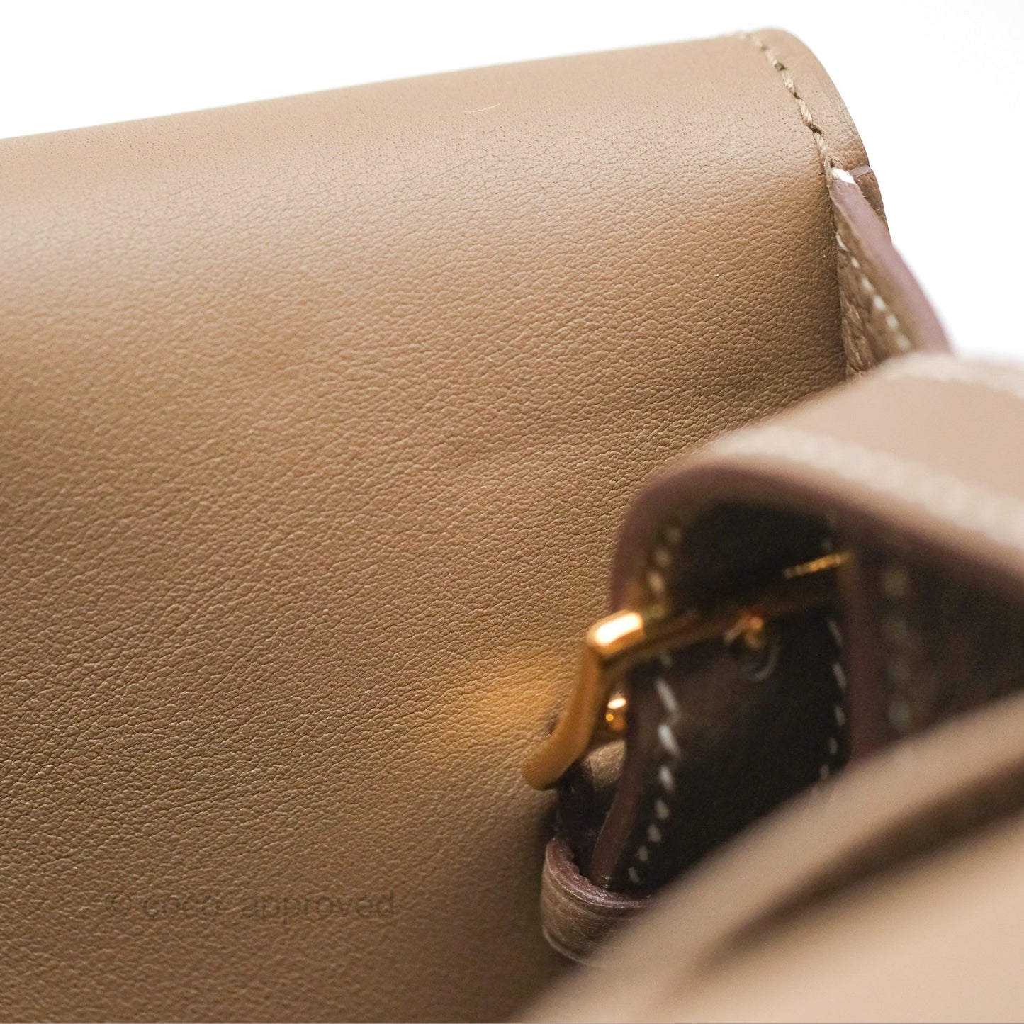 Hermès Halzan 31 Etoupe Clemence Gold Hardware