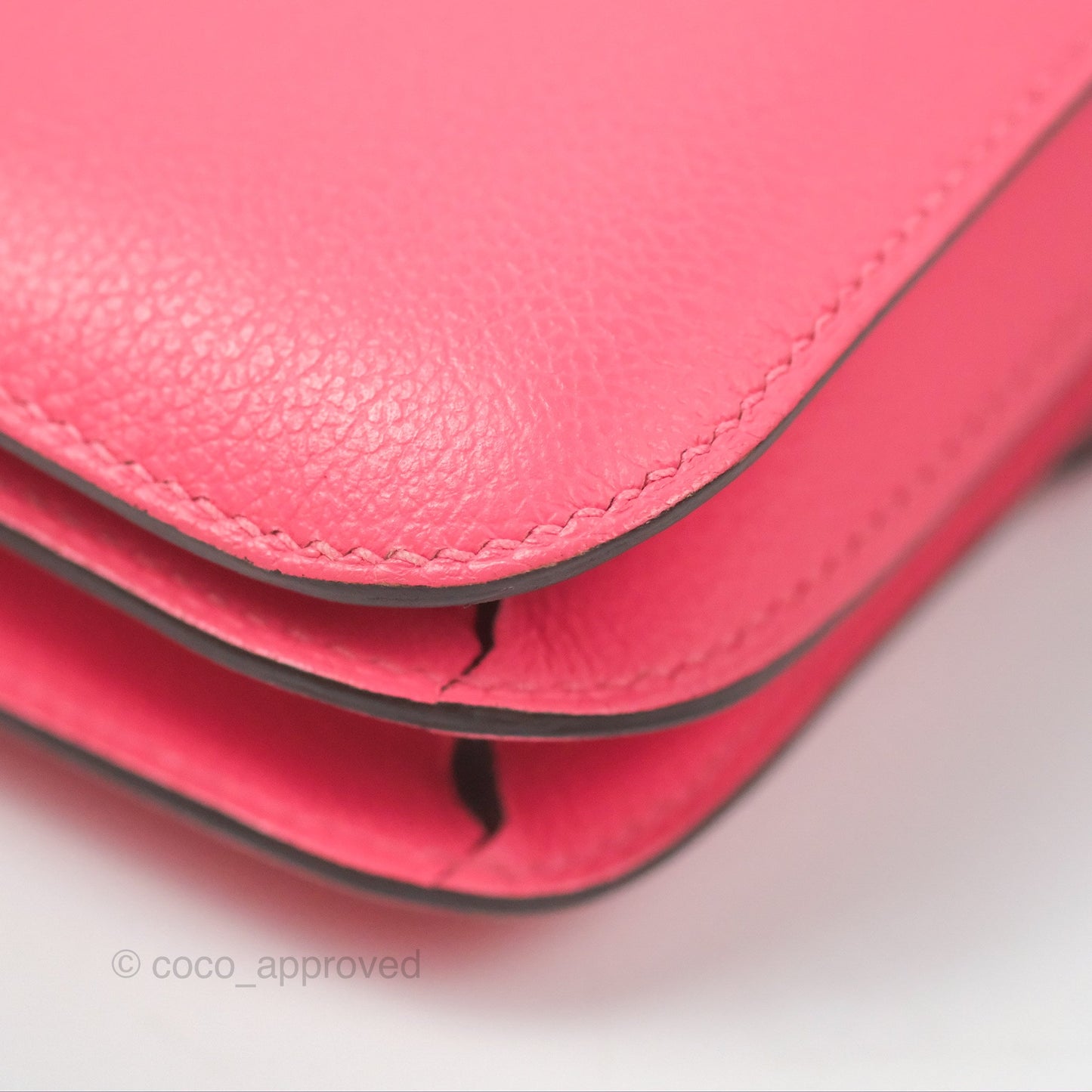 Hermès Constance Mini 18 Rose Azalee Evercolor Palladium Hardware