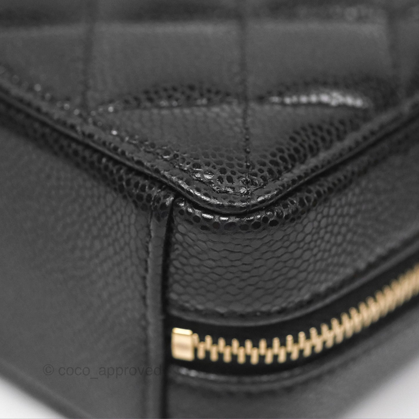 Chanel Mini Clutch With Chain Black Caviar Gold Hardware