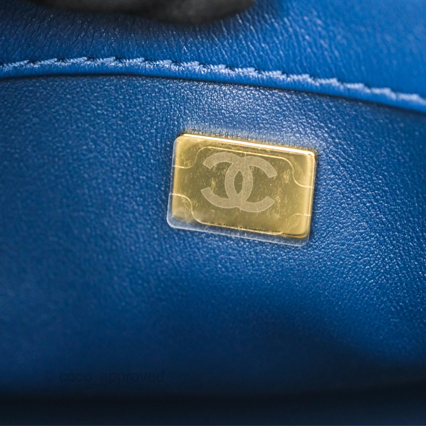 Chanel Quilted Medium Boy With Handle Dark Blue Calfskin Aged Gold Hardware