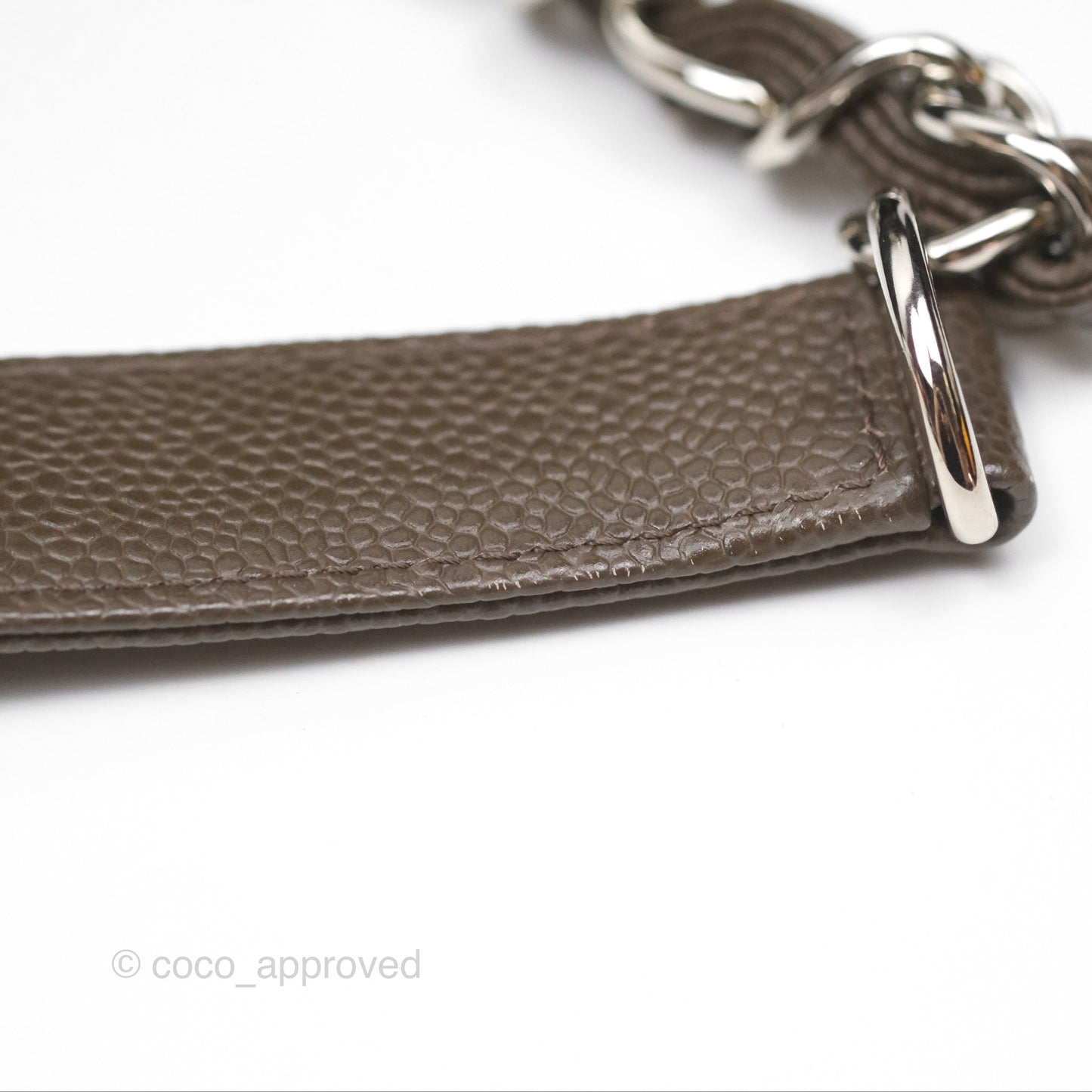 Chanel GST Chocolate Brown Caviar Silver Hardware