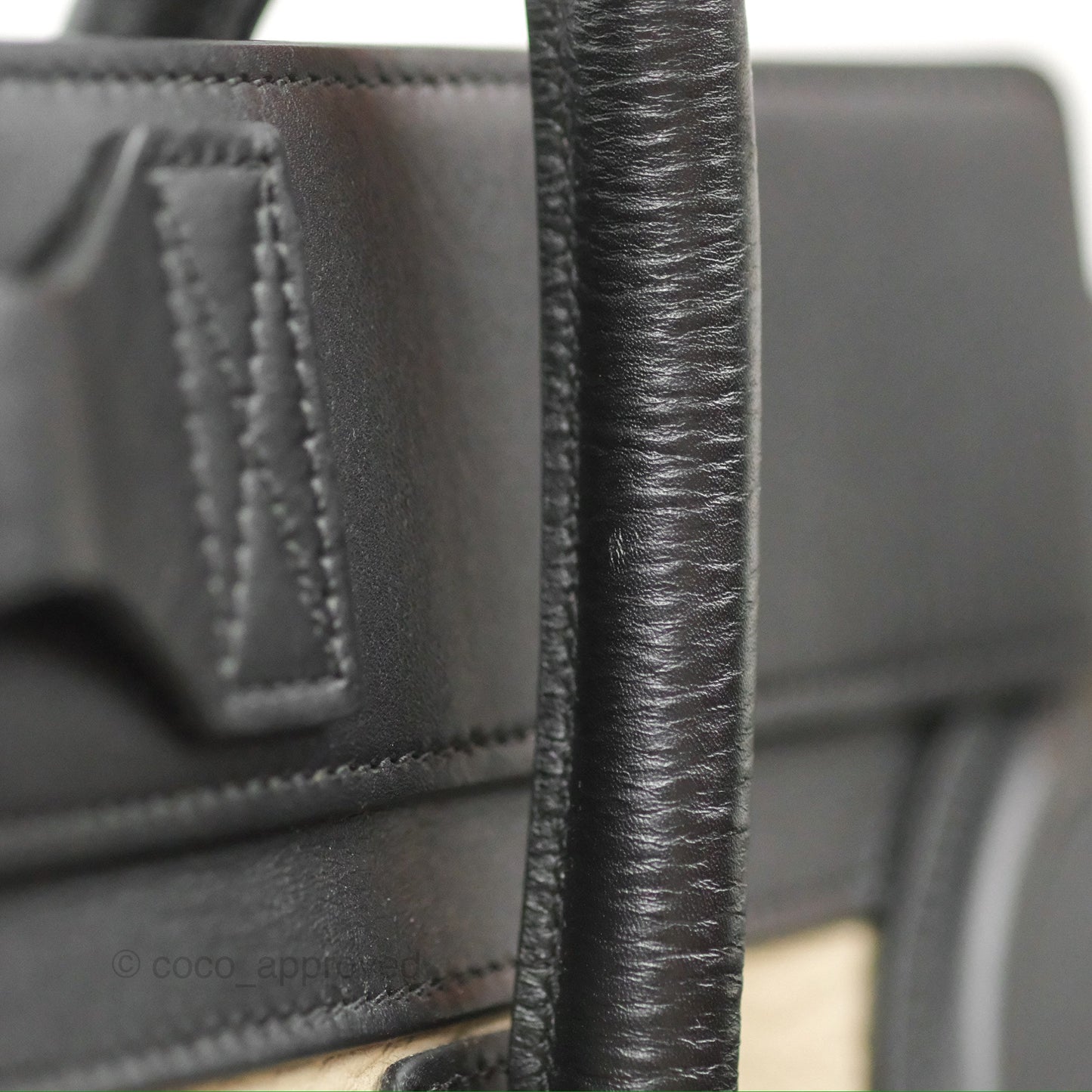Celine Mini Luggage Bag Black/Brown/Ivory Calfskin