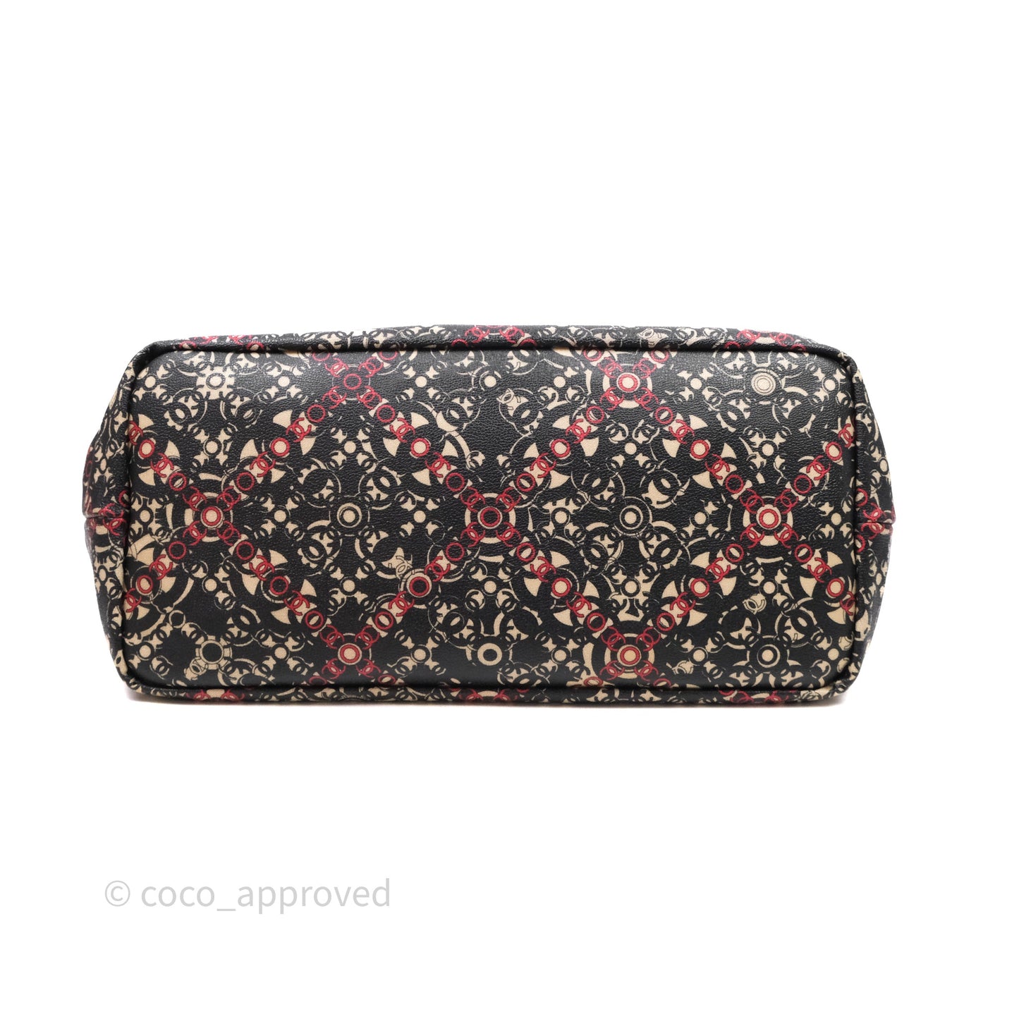 Chanel CC Print Logo Tote Bag Black
