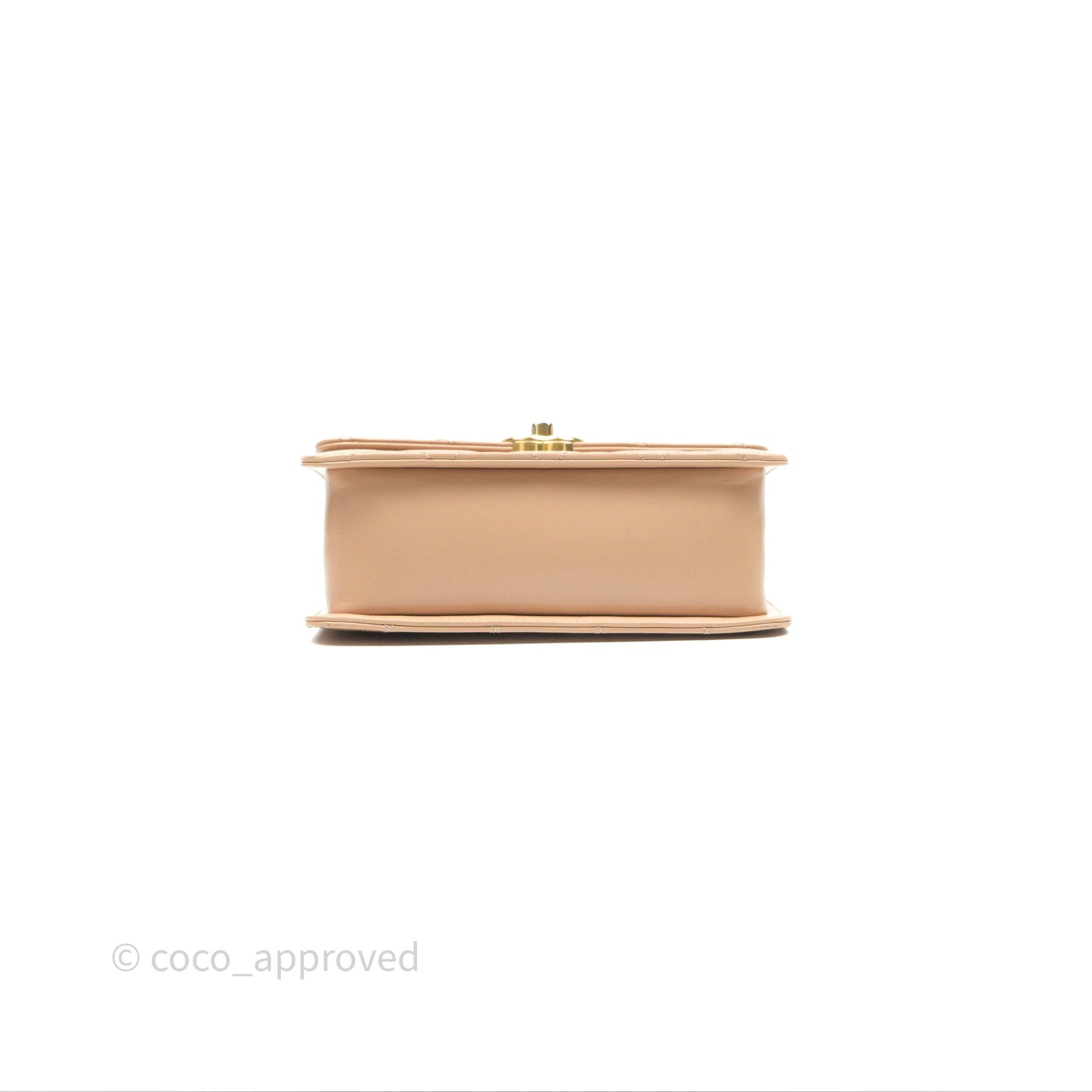 Chanel Quilted Mini Perfect Fit Adjustable Beige Calfskin Gold Hardware