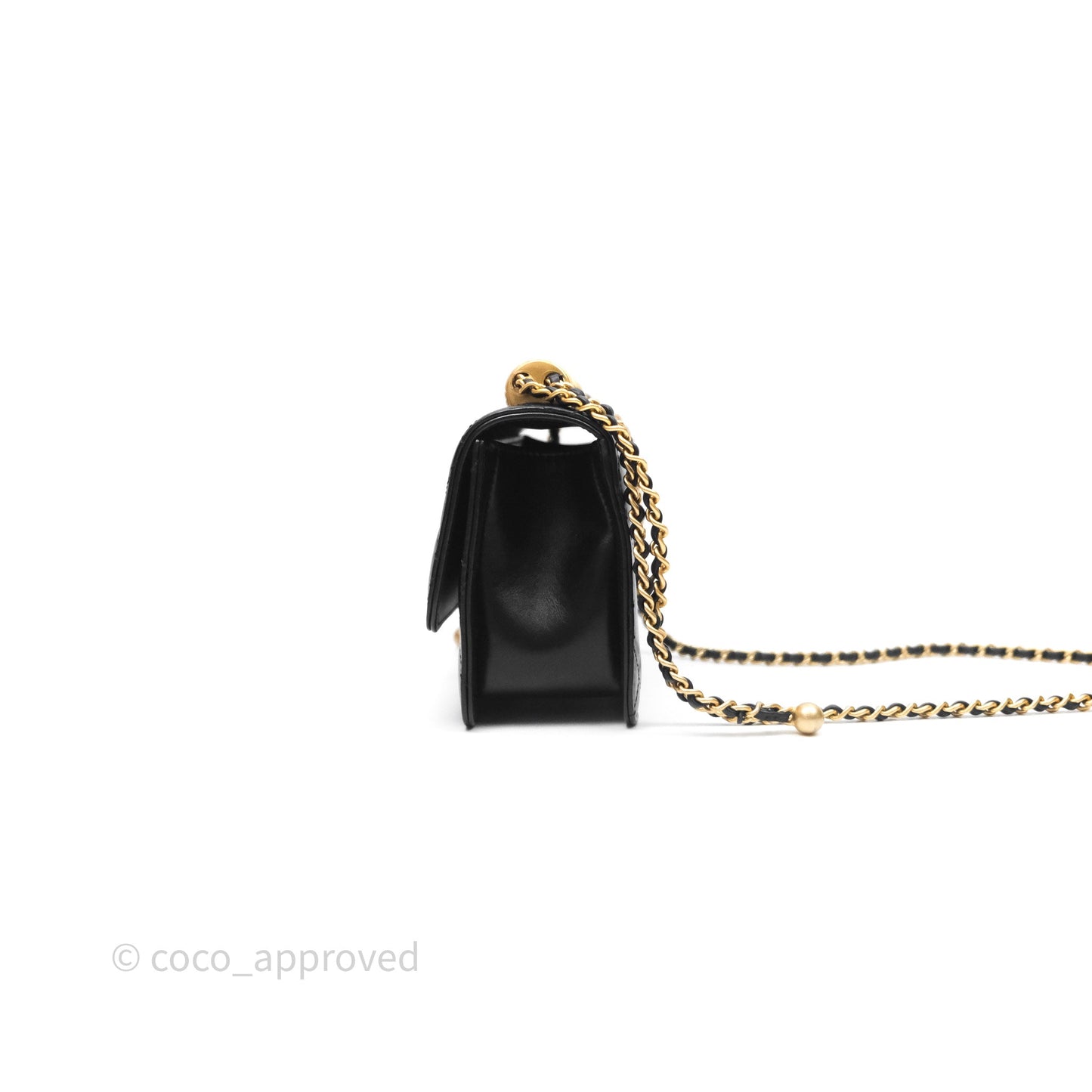 Chanel Quilted Mini Perfect Fit Adjustable Black Calfskin Gold Hardware