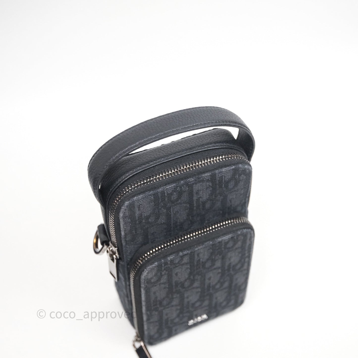 Christian Dior Men's Crossbody Bag Black Oblique Canvas