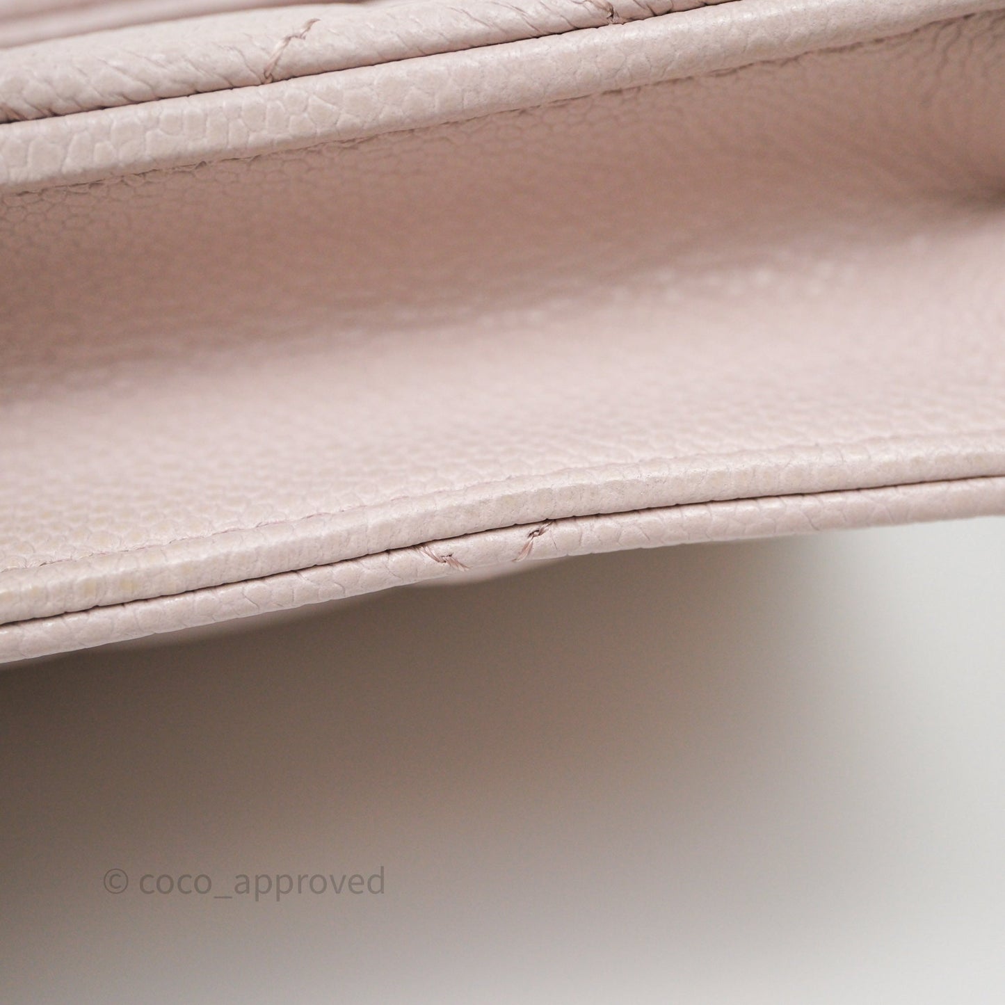 Chanel WOC Wallet On Chain CC Coco Chain Quilted Lilac Caviar Gold Hardware