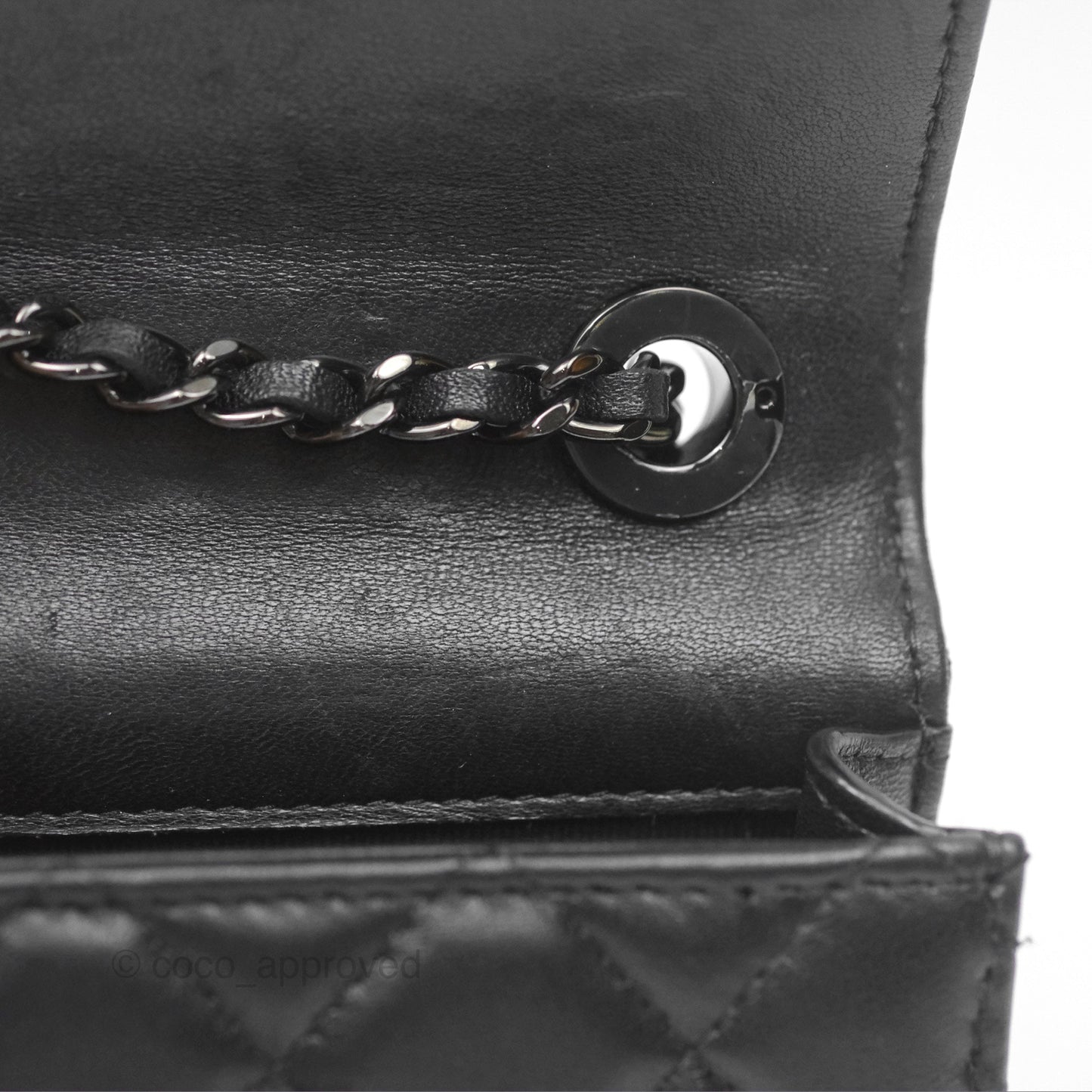 Chanel Mini Trendy CC Clutch With Chain Quilted So Black Lambskin