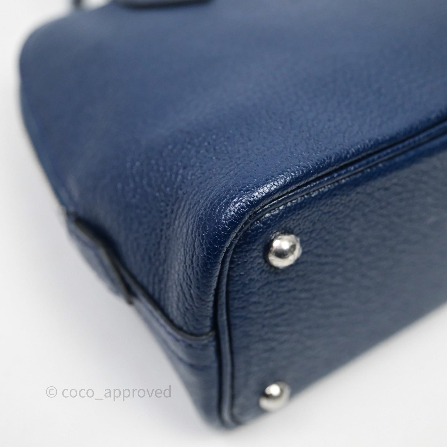 Hermès Bolide Mini 1923 Bleu Chèvre Mysore Palladium Hardware