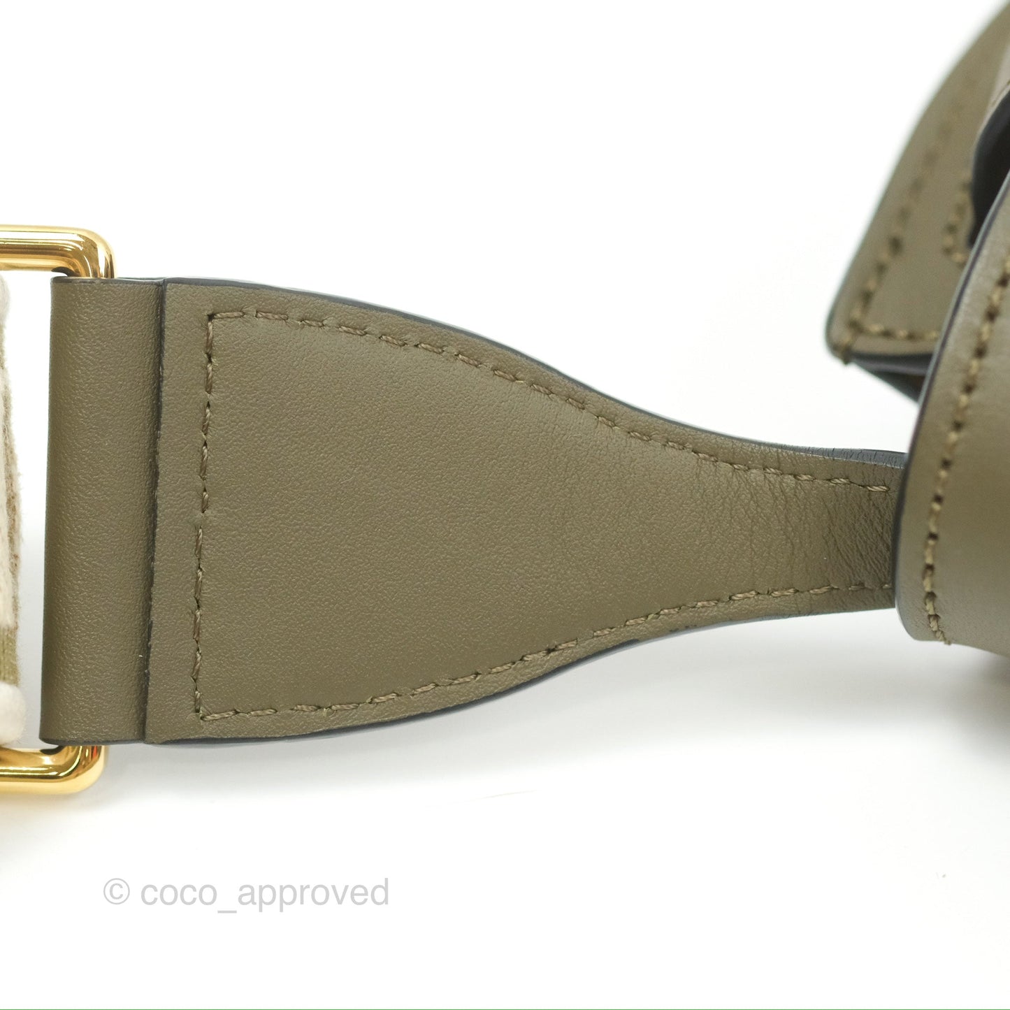 Loewe Mini Gate Dual Bag Soft Calfskin & Jacquard Strap Autumn Green