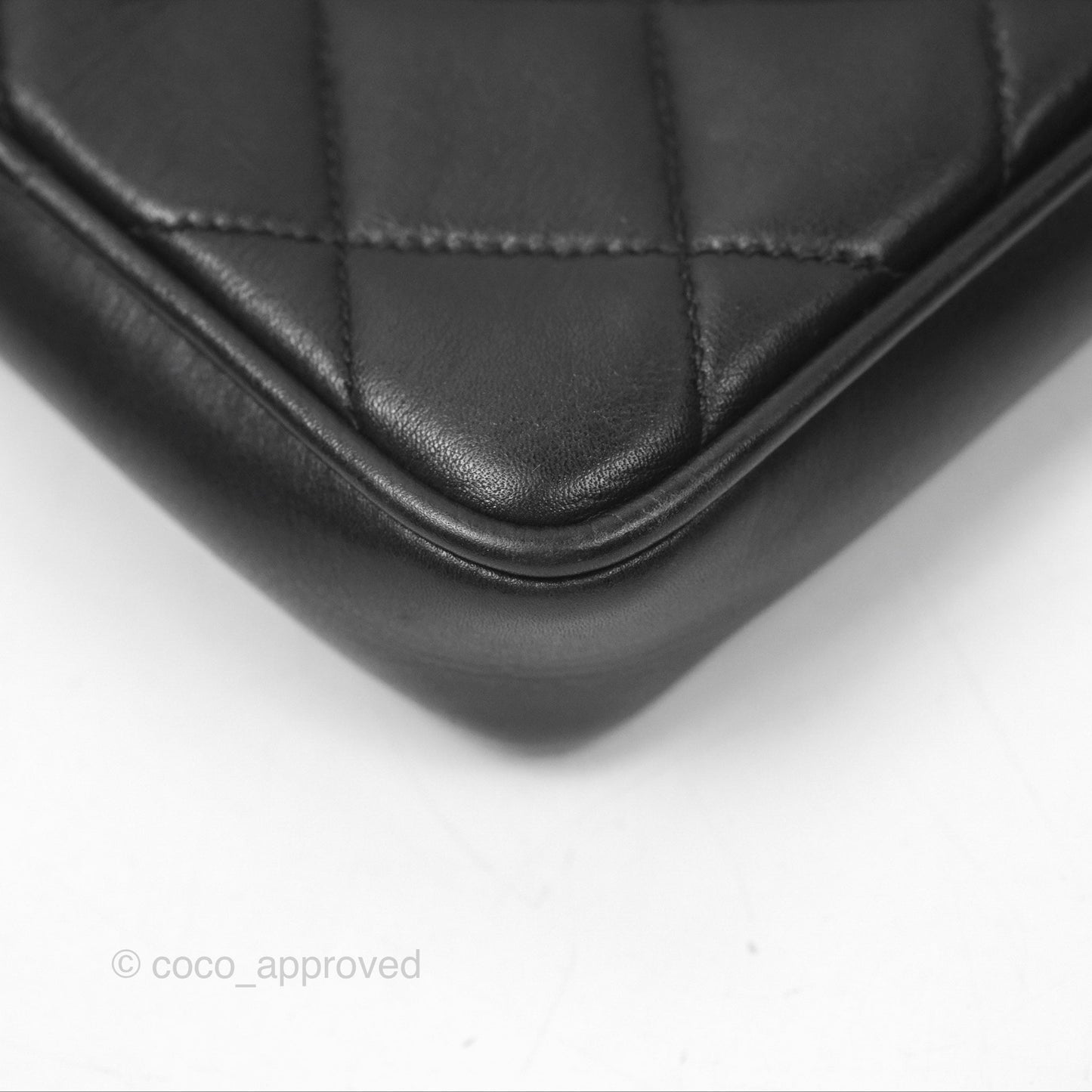 Chanel Vintage Belt Bag Quilted Black Lambskin 24K Gold Hardware
