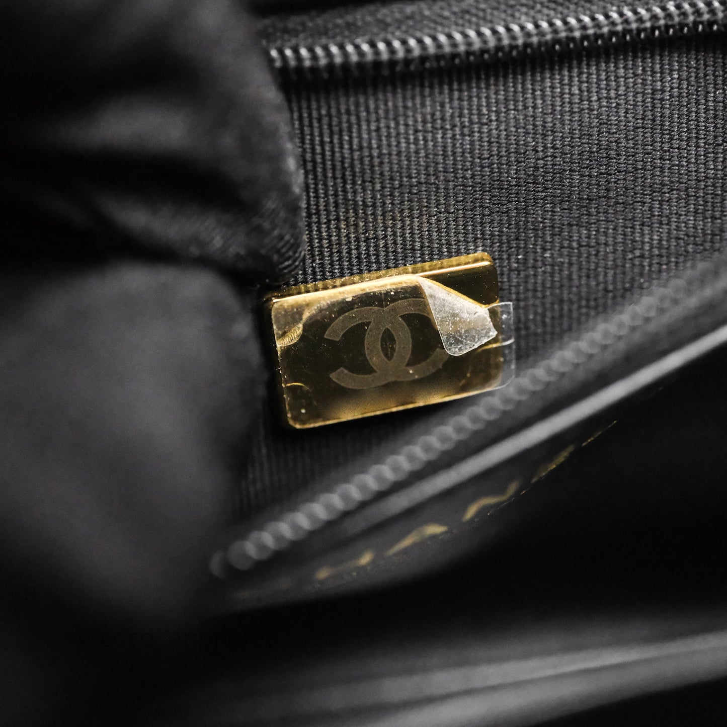 Chanel Kelly Bag Quilted Black Shiny Crumpled Calfskin Aged Gold Hardware