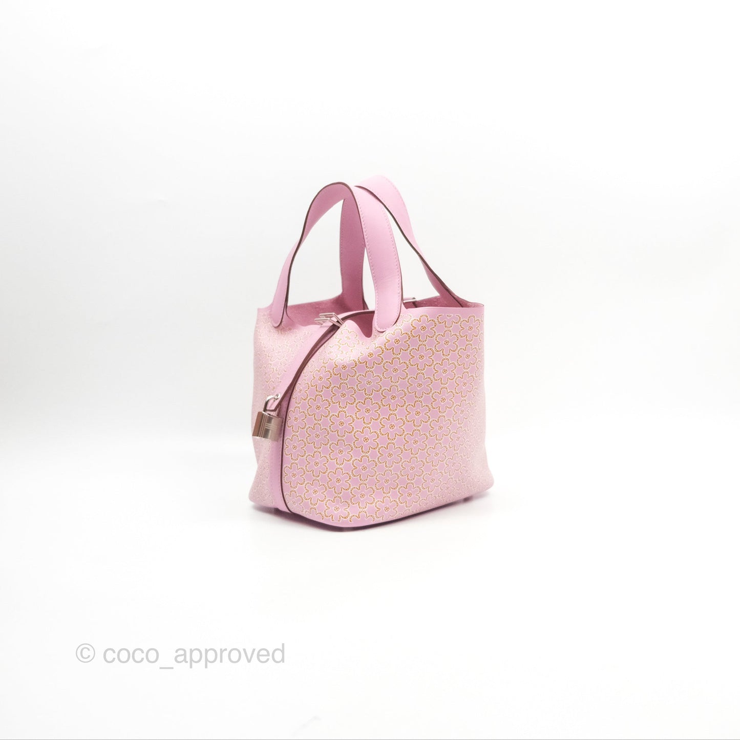 Hermès Picotin Lock 18 Lucky Daisy Mauve Sylvestre Swift Palladium Hardware