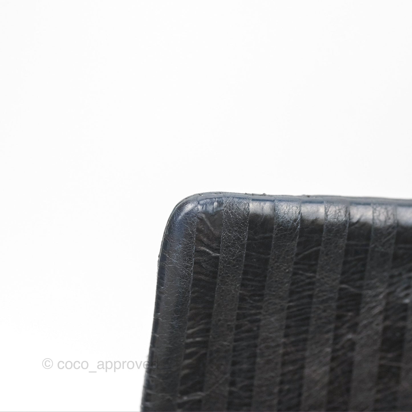 Chanel Reissue 227 Flap Quilted Calfskin Black Striped Dark Silver Hardware