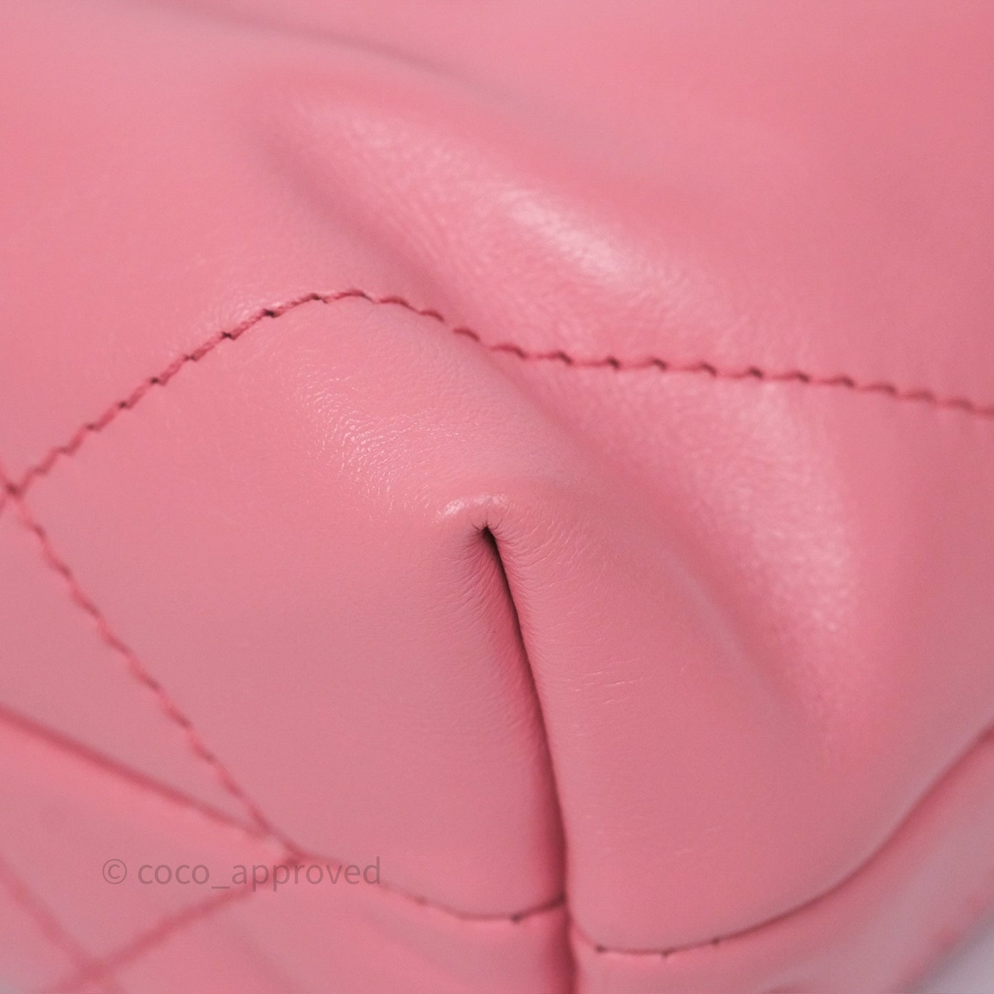 Chanel 22 Mini Bag Pink Shiny Crumpled Calfskin Matte Silver Hardware