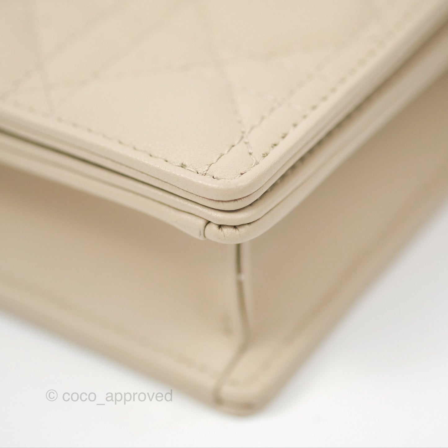 Dior Lady Dior Pouch on Chain Sand Cannage Lambskin