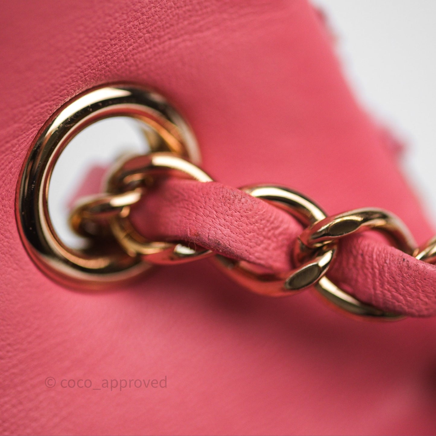 Chanel Mini Rectangular Flap Pink Tweed Braid Gold Hardware