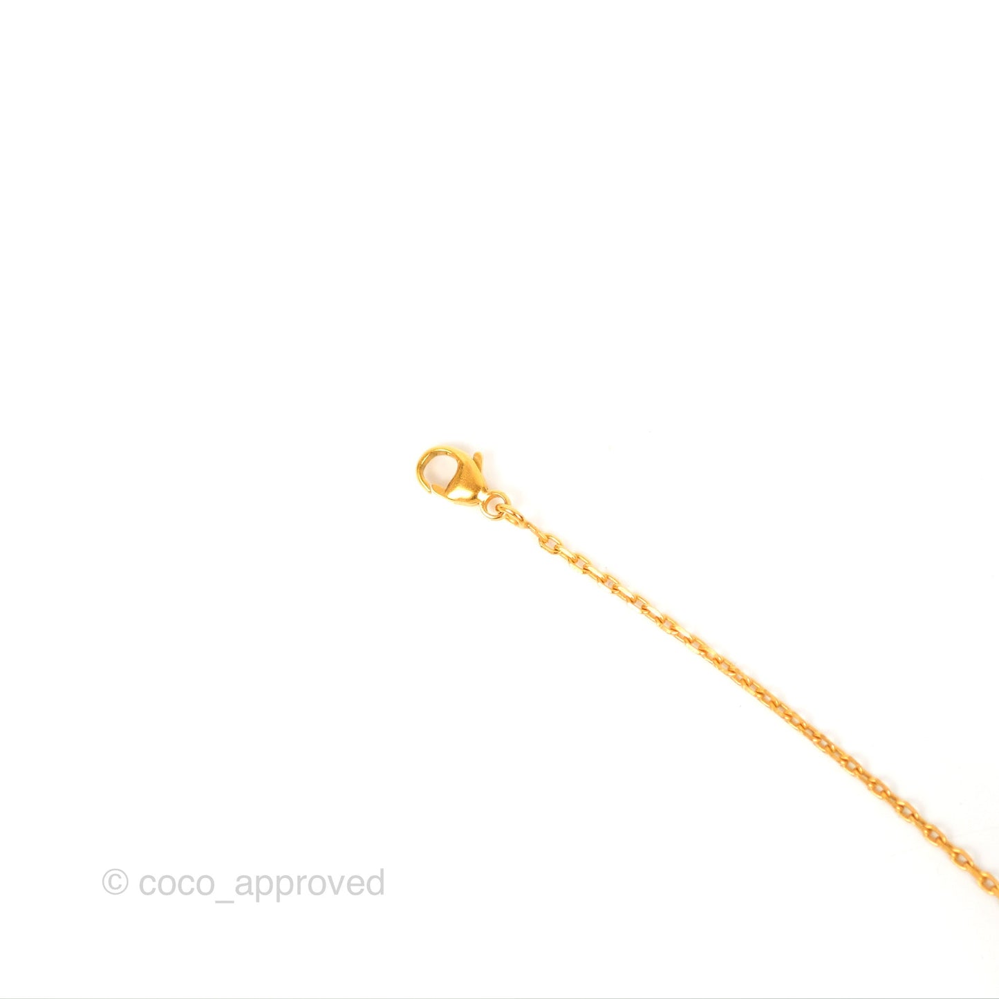 Hermès O'Maillon Pendant Orange Swift Gold Tone