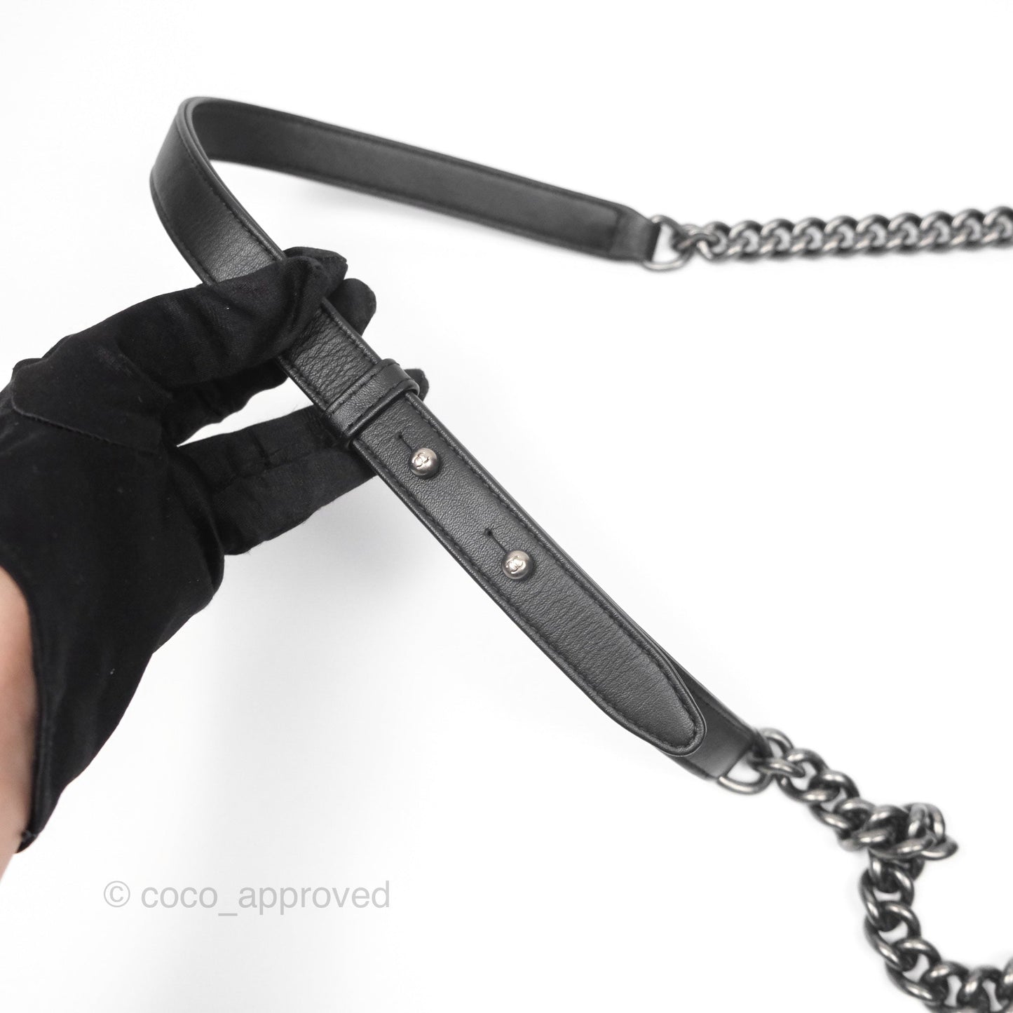 Chanel Medium Boy Quilted Black Calfskin Ruthenium Hardware