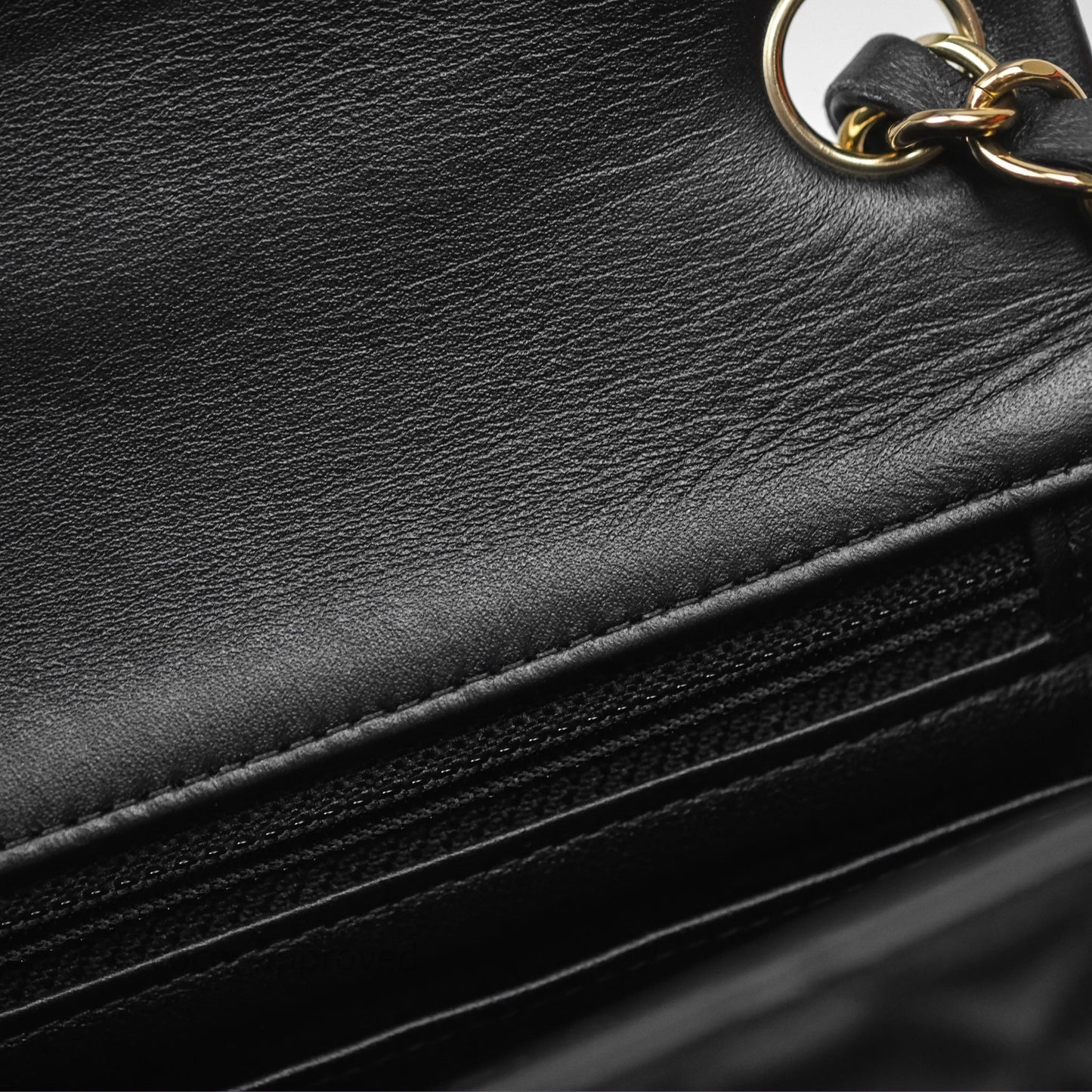 Chanel Mini Square Flap Quilted Black Lambskin Gold Hardware