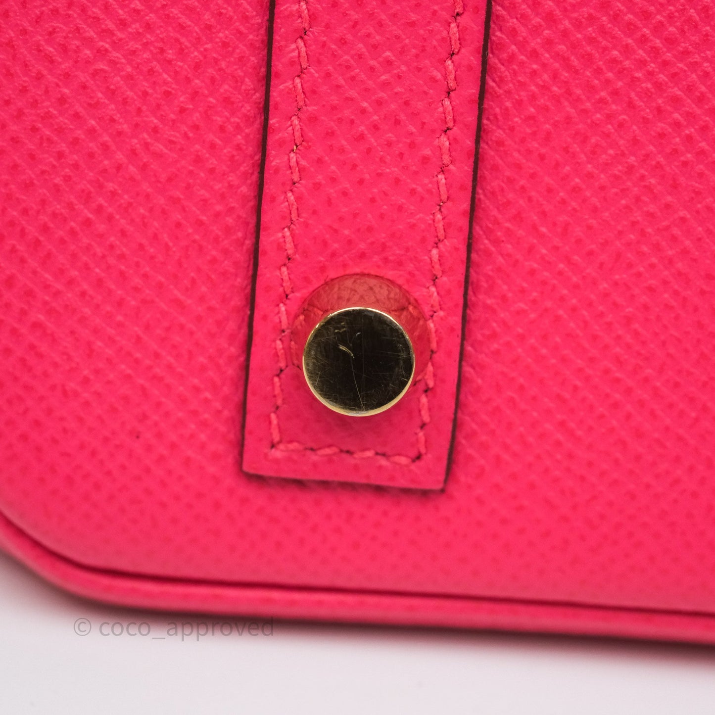Hermès Birkin Retourne 30 Rose Extreme I6 Epsom Gold Hardware
