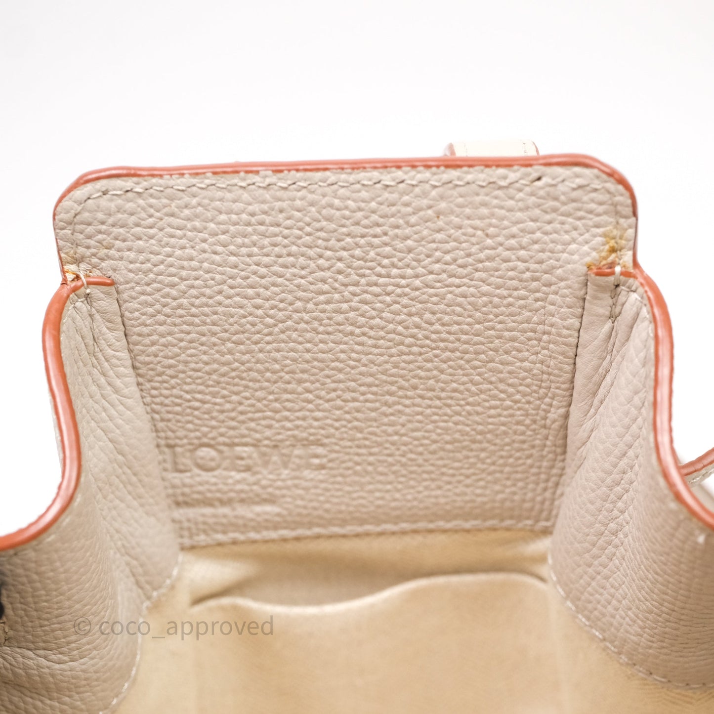 Loewe Mini Hammock Drawstring Light Ghost Calfskin