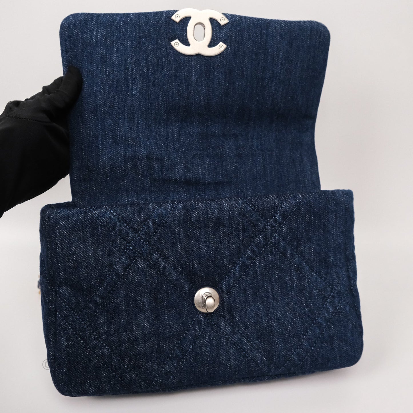 Chanel 19 Small Denim Mixed Hardware 22P