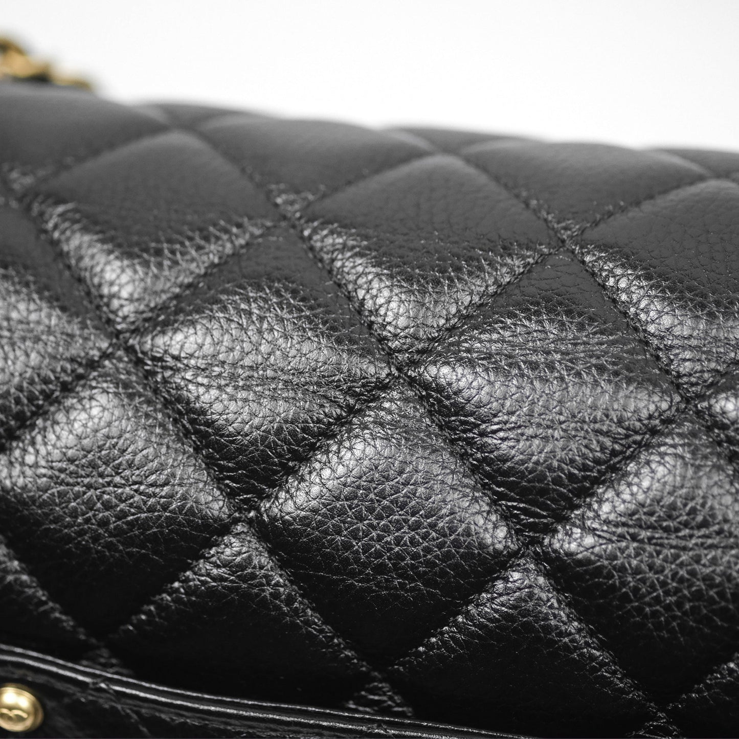Chanel Quilted XXL Classic Flap Travel Bag Black Caviar Aged Gold Hardware 24C